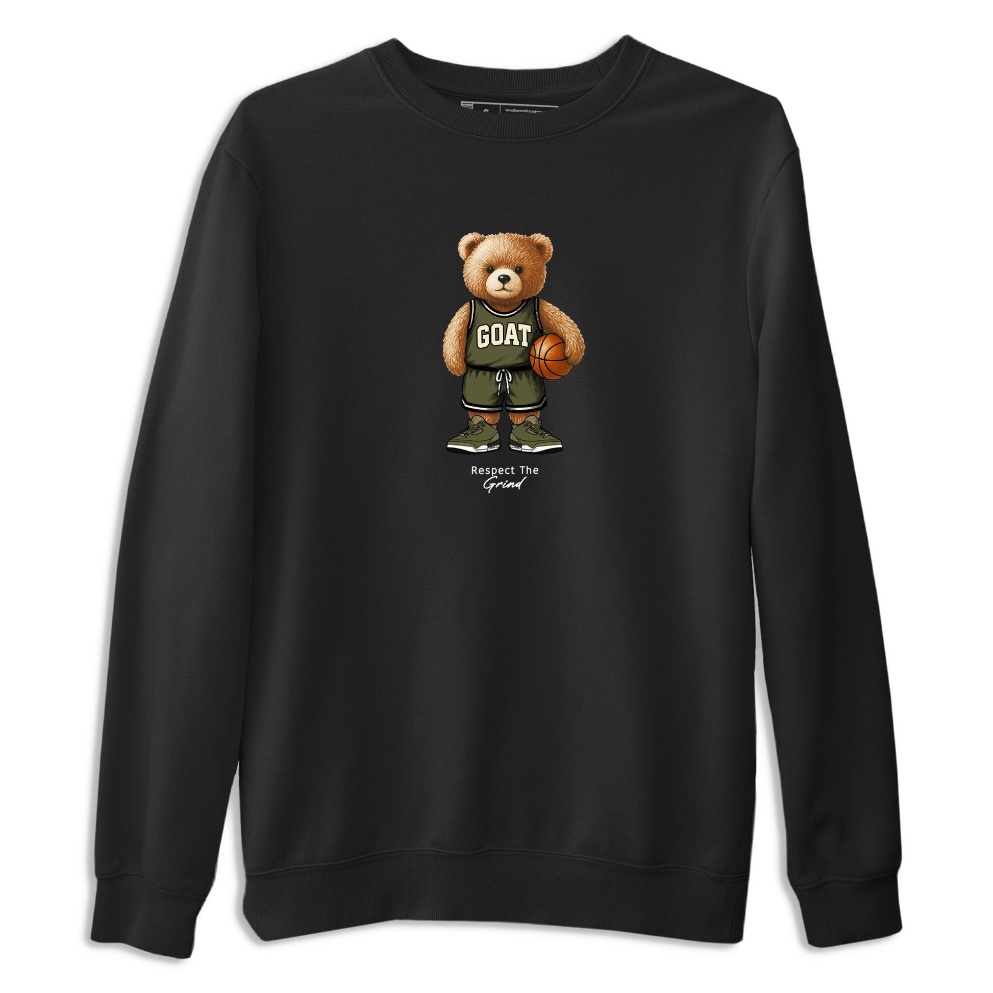 Basketball Graphic Tee – Sneaker Tees To Match Air Jordan 3 Family Affair – GOAT Mode Graphic Tee Black 2. Perfect for 3s Medium Olive releases 2025 colorways.