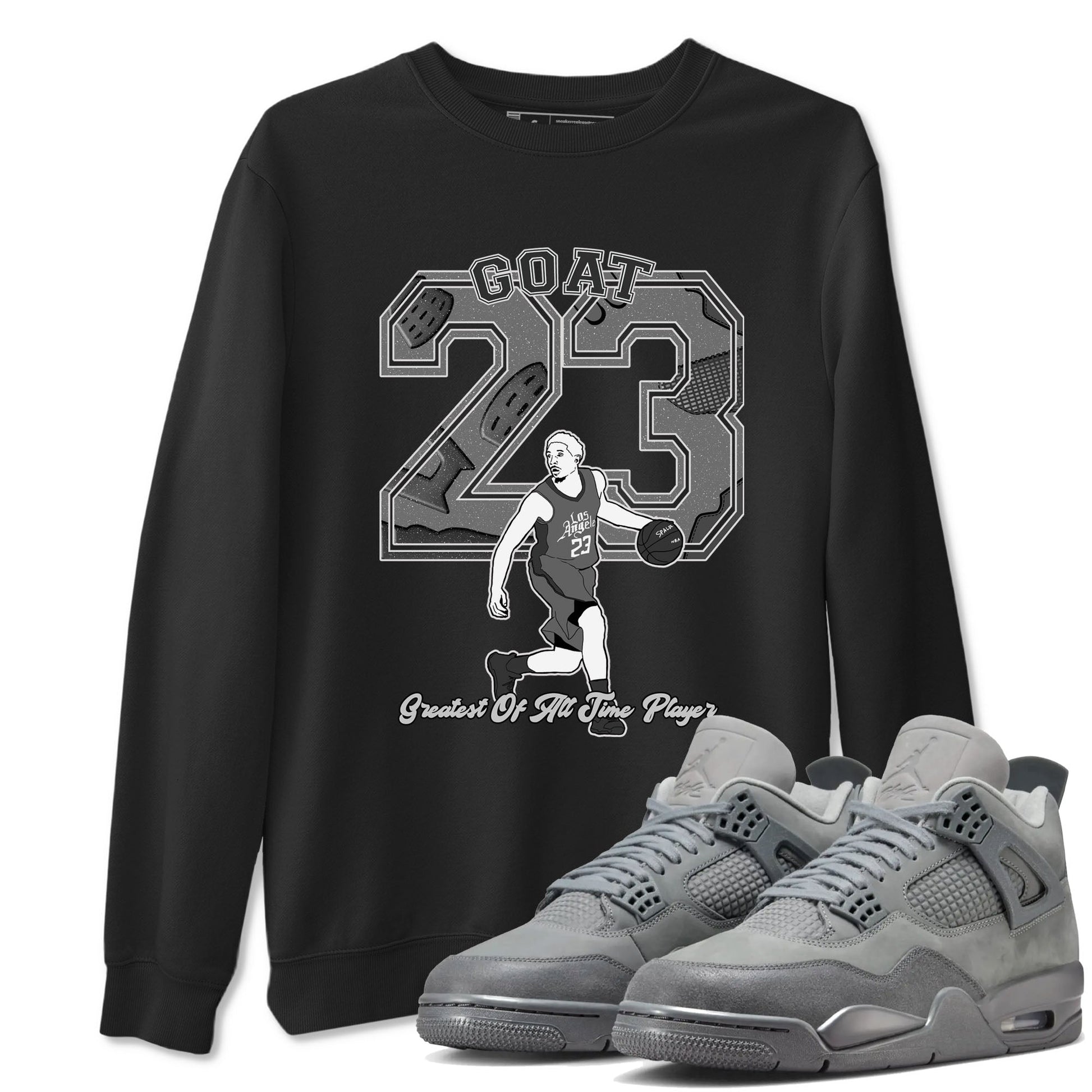 4s Wet Cement shirts to match jordans Goat Player sneaker match tees Air Jordan 4 Wet Cement SNRT Sneaker Release Tees unisex cotton Black 1 crew neck shirts