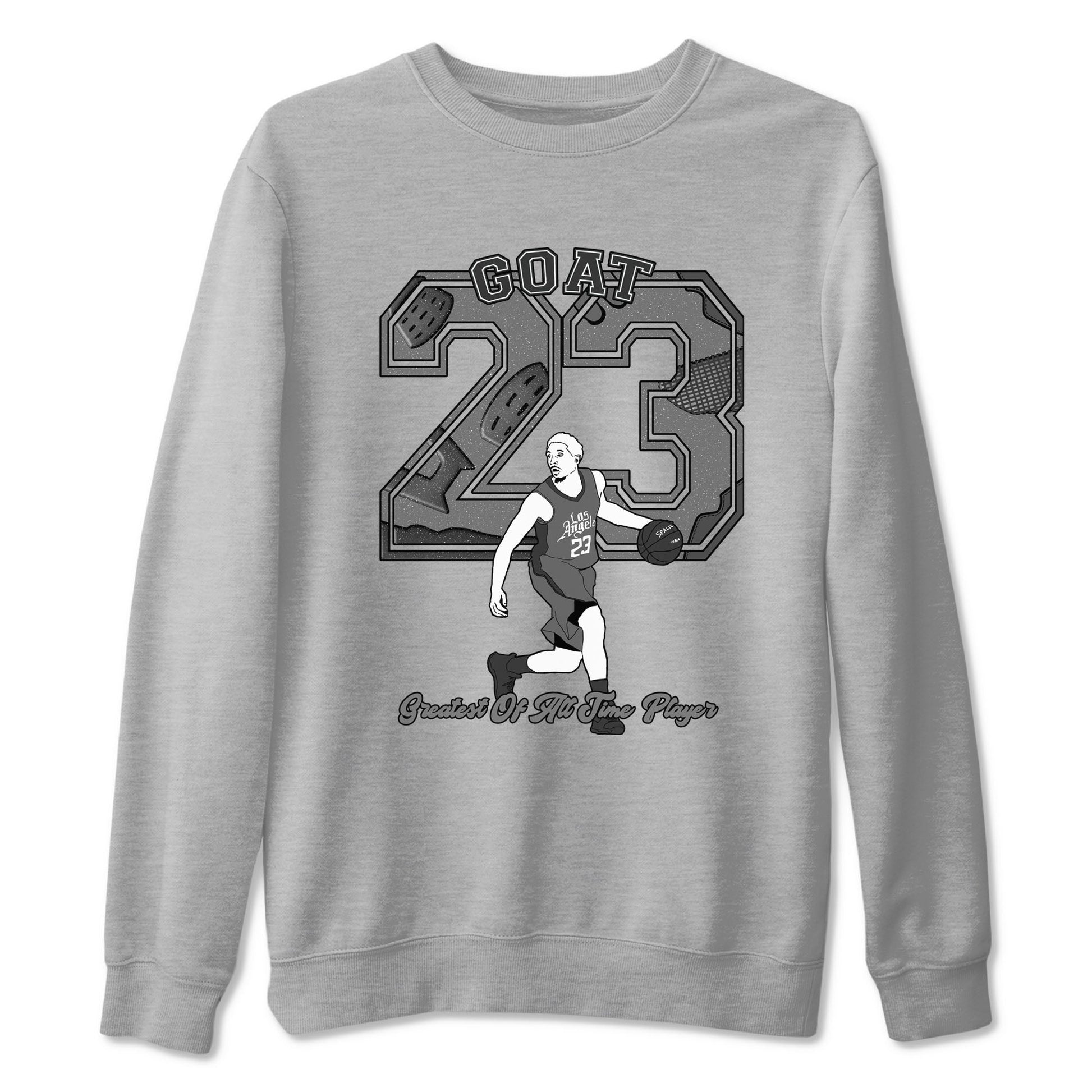 4s Wet Cement shirts to match jordans Goat Player sneaker match tees Air Jordan 4 Wet Cement SNRT Sneaker Release Tees unisex cotton Heather Grey 2 crew neck shirts