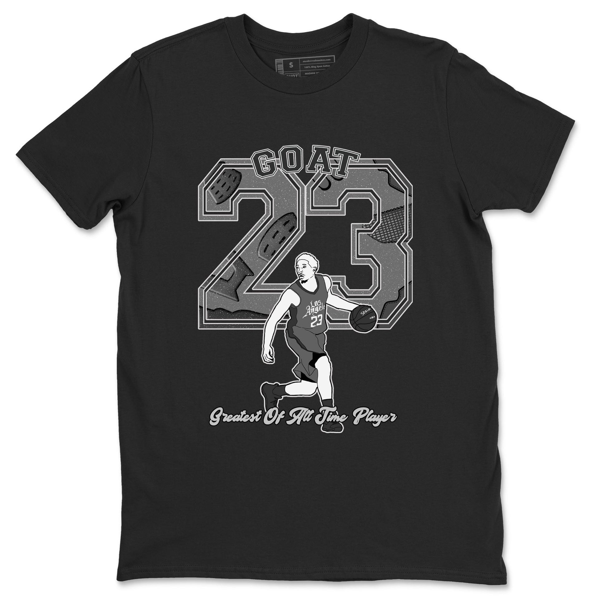 4s Wet Cement shirts to match jordans Goat Player sneaker match tees Air Jordan 4 Wet Cement SNRT Sneaker Release Tees unisex cotton Black 2 crew neck shirts