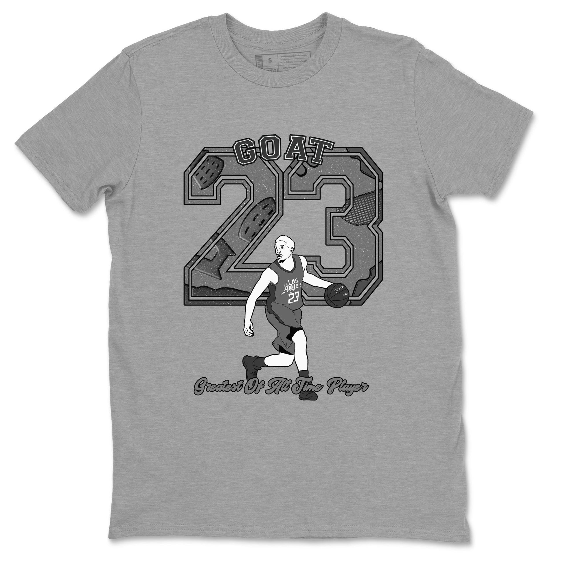 4s Wet Cement shirts to match jordans Goat Player sneaker match tees Air Jordan 4 Wet Cement SNRT Sneaker Release Tees unisex cotton Heather Grey 2 crew neck shirts
