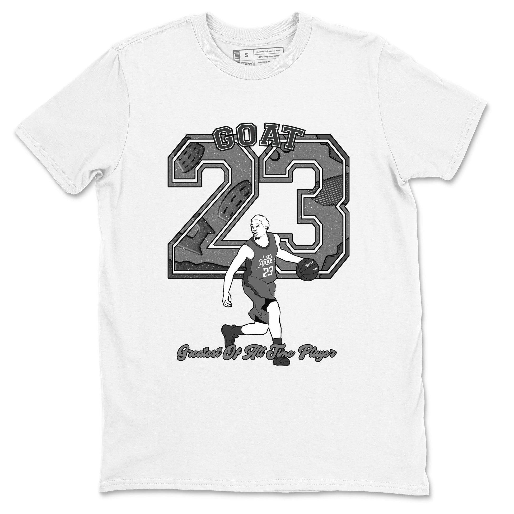 4s Wet Cement shirts to match jordans Goat Player sneaker match tees Air Jordan 4 Wet Cement SNRT Sneaker Release Tees unisex cotton White 2 crew neck shirts