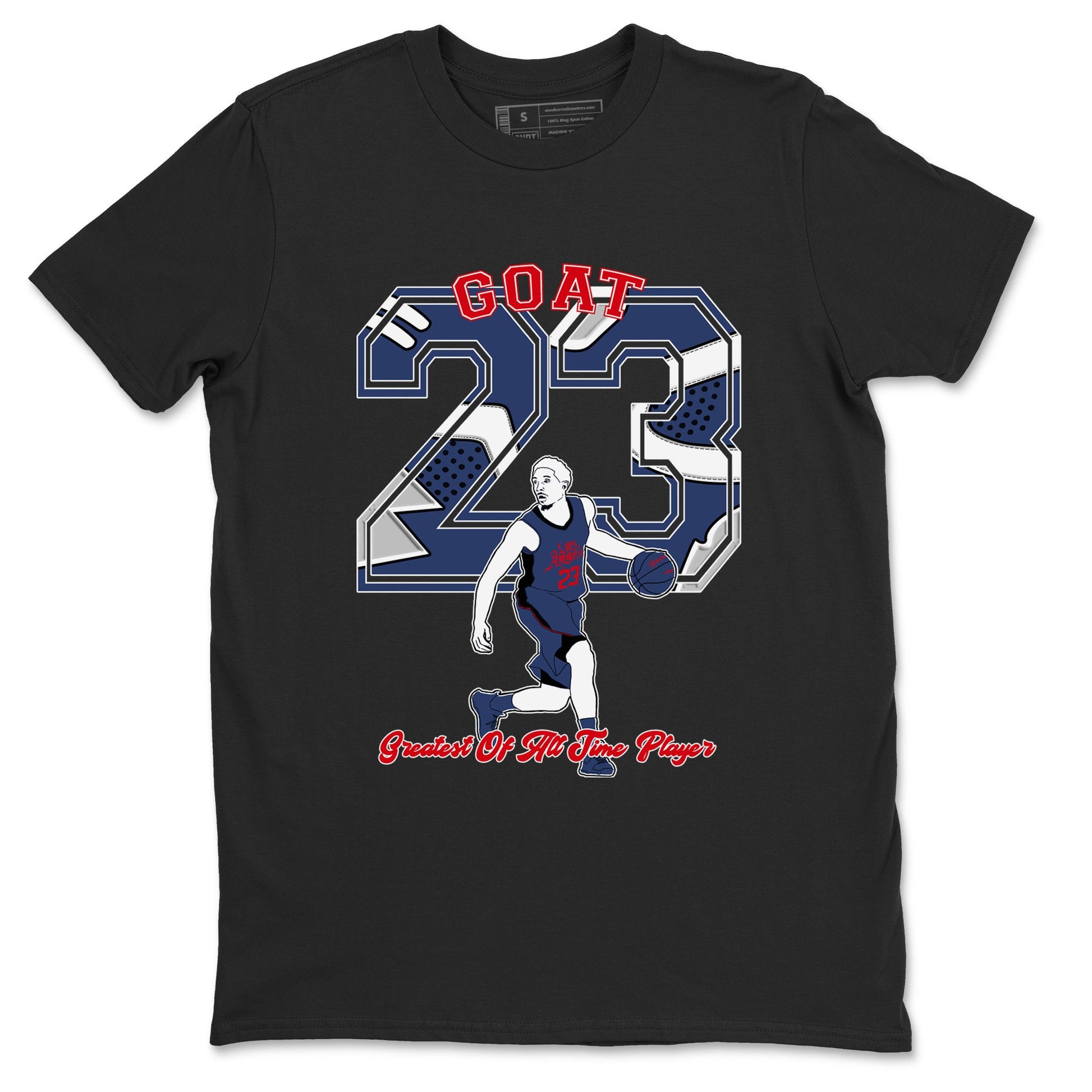 AJ6 White And Midnight Navy shirt to match jordans Goat Player sneaker tees Air Jordan 6 Olympic SNRT Sneaker Release Tees unisex cotton Black 2 crew neck shirt