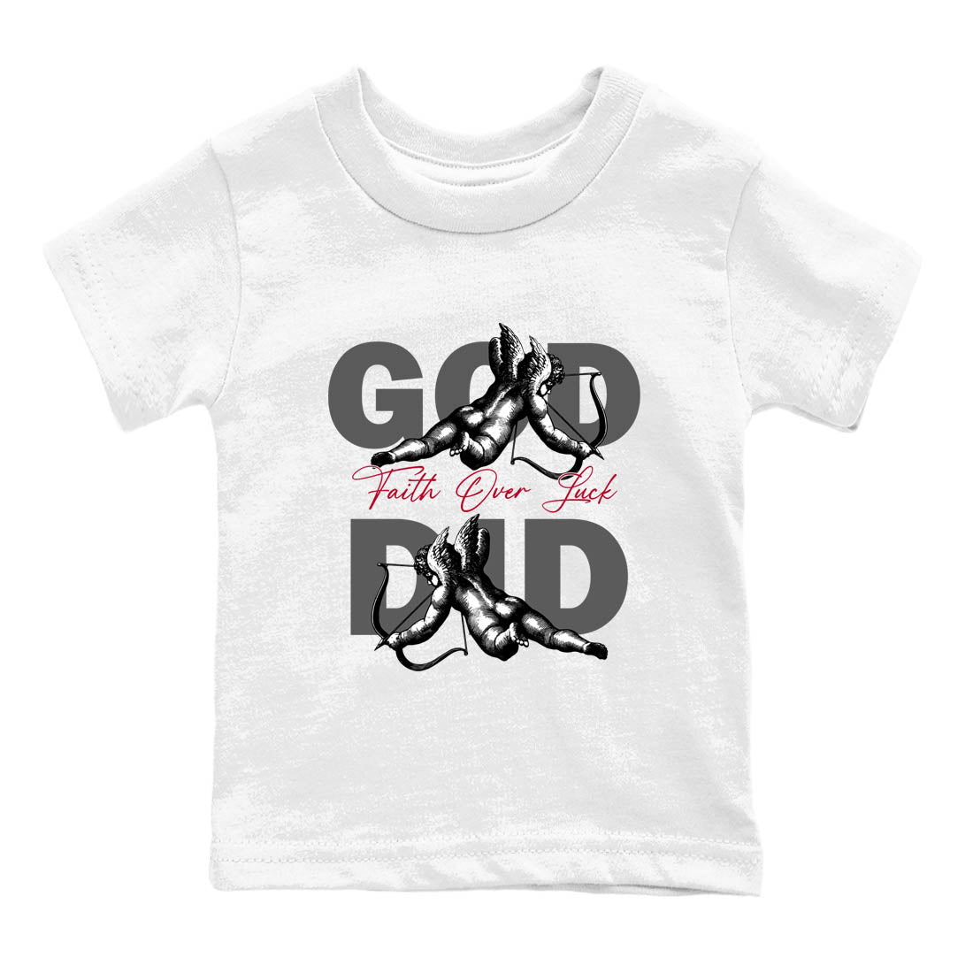 Sneaker Threads – Sneaker Tees To Match Air Jordan 8 Bunny – God Did Youth Graphic Tee White 2. Perfect for Jordan releases 2025 colorways.