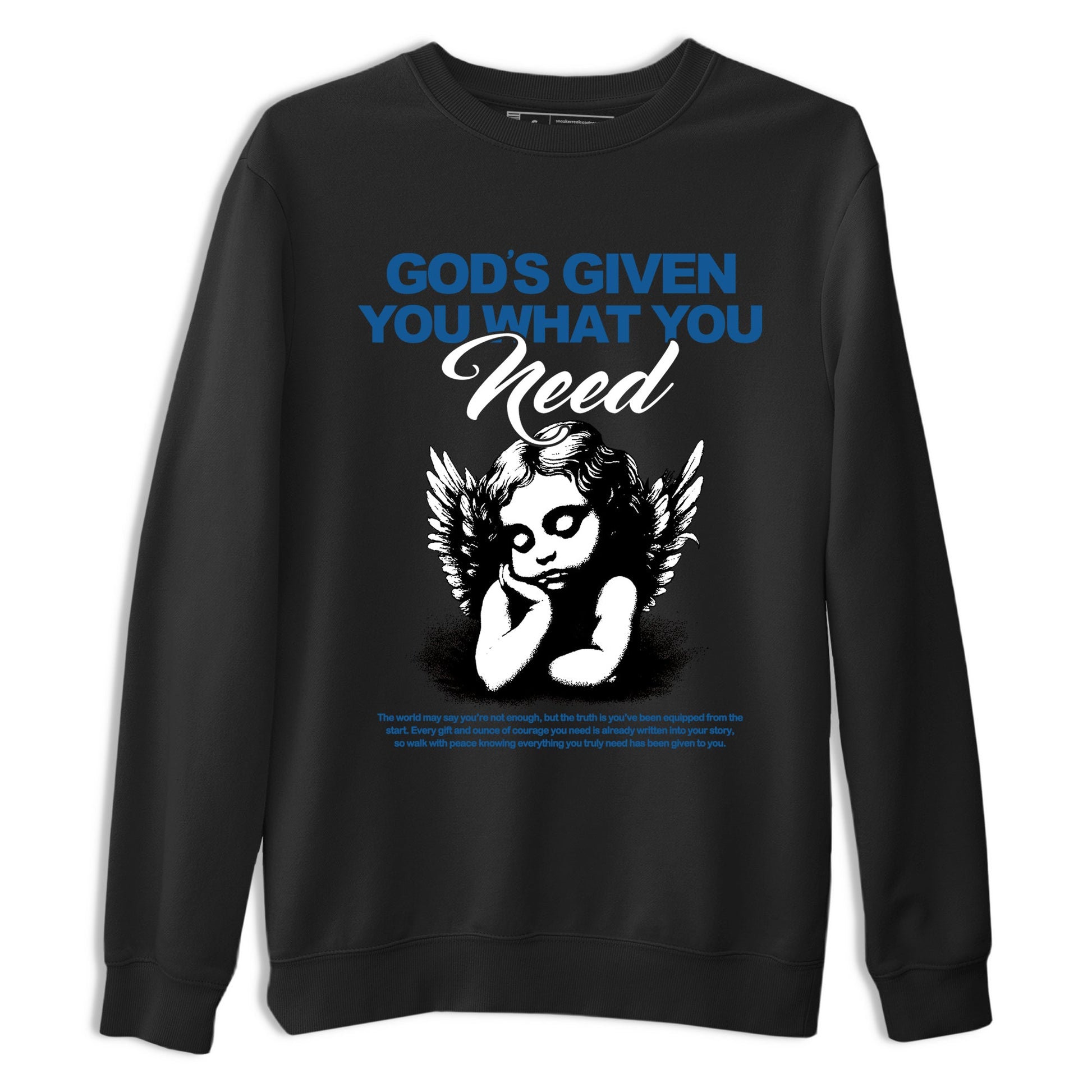 Sneaker match tees – Streetwear Graphic Tees Air Jordan 1 Travis Scott Fragment Sneakers – God's Given You What You Need Graphic Tee Black 2