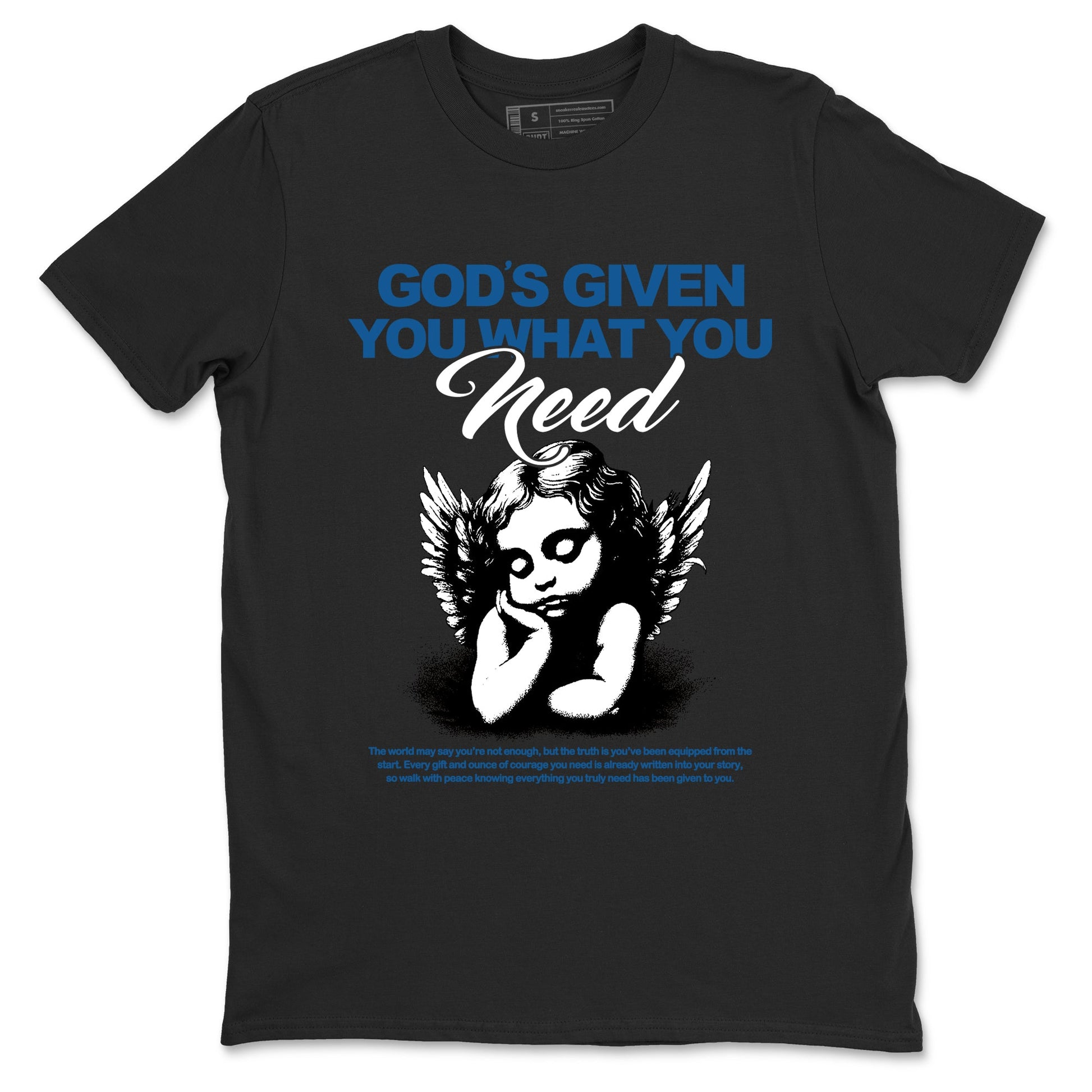 Sneaker match tees – Streetwear Graphic Tees Air Jordan 1 Travis Scott Fragment Sneakers – God's Given You What You Need Graphic Tee Black 2