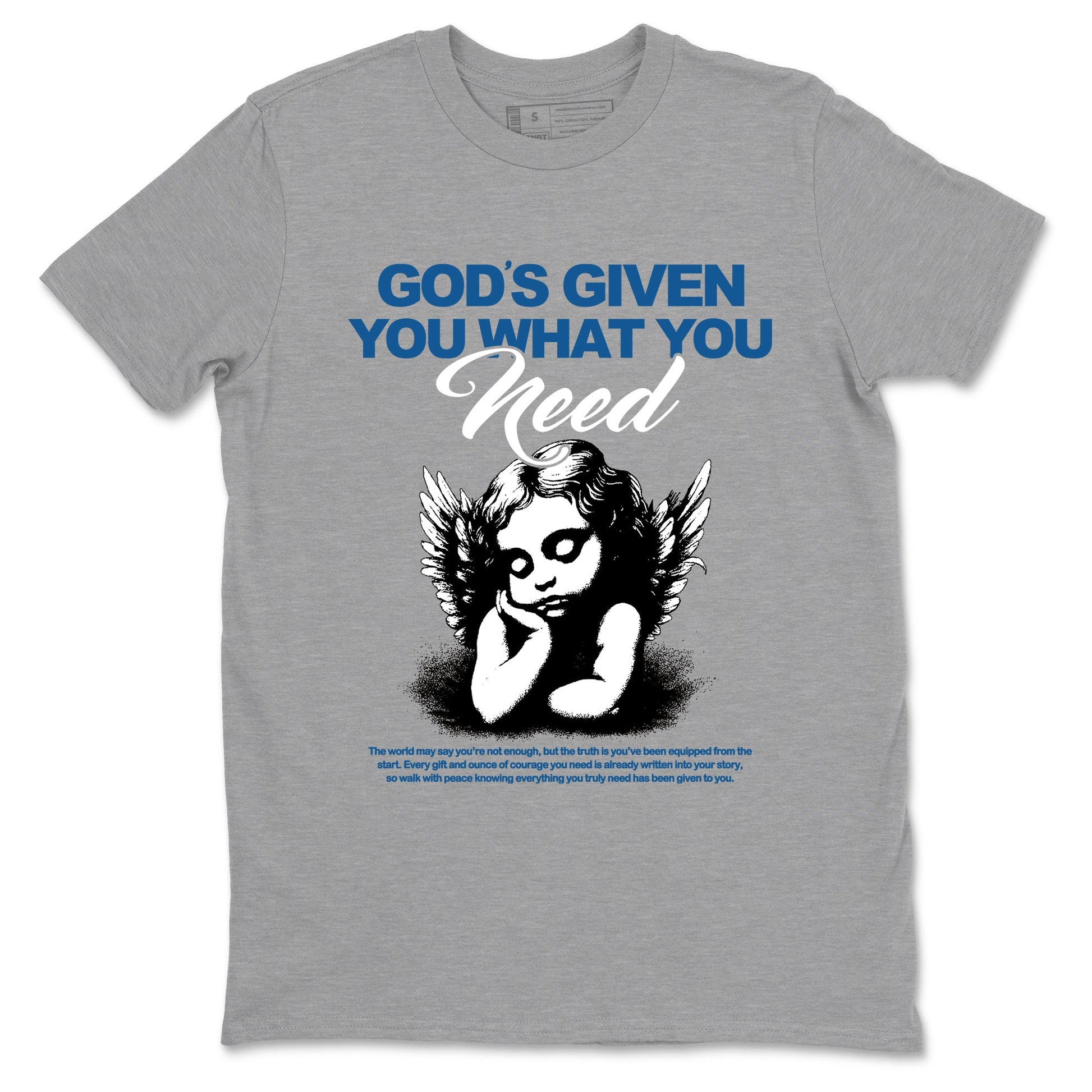 Sneaker match tees – Streetwear Graphic Tees Air Jordan 1 Travis Scott Fragment Sneakers – God's Given You What You Need Graphic Tee Heather Grey 2