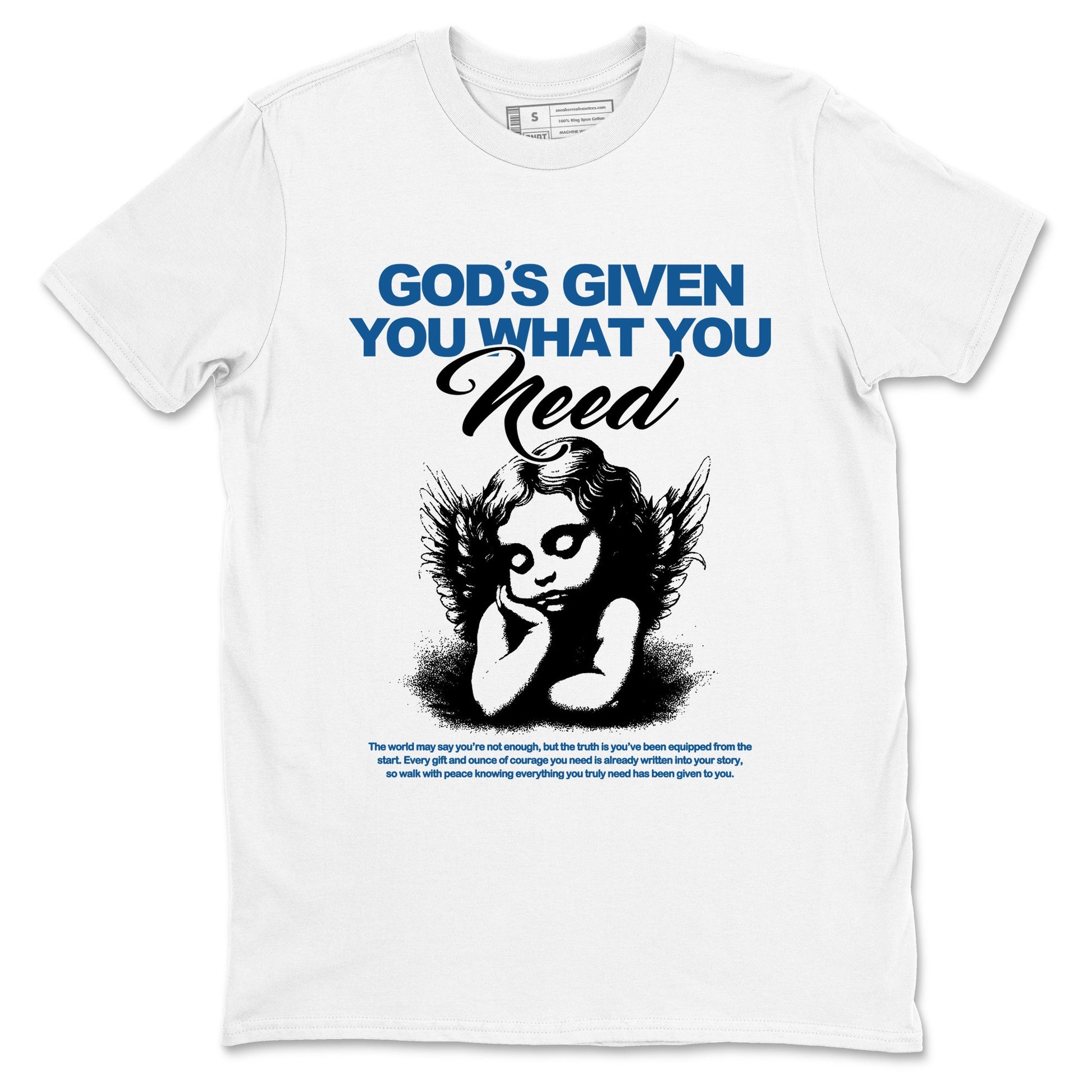 Sneaker match tees – Streetwear Graphic Tees Air Jordan 1 Travis Scott Fragment Sneakers – God's Given You What You Need Graphic Tee White 2