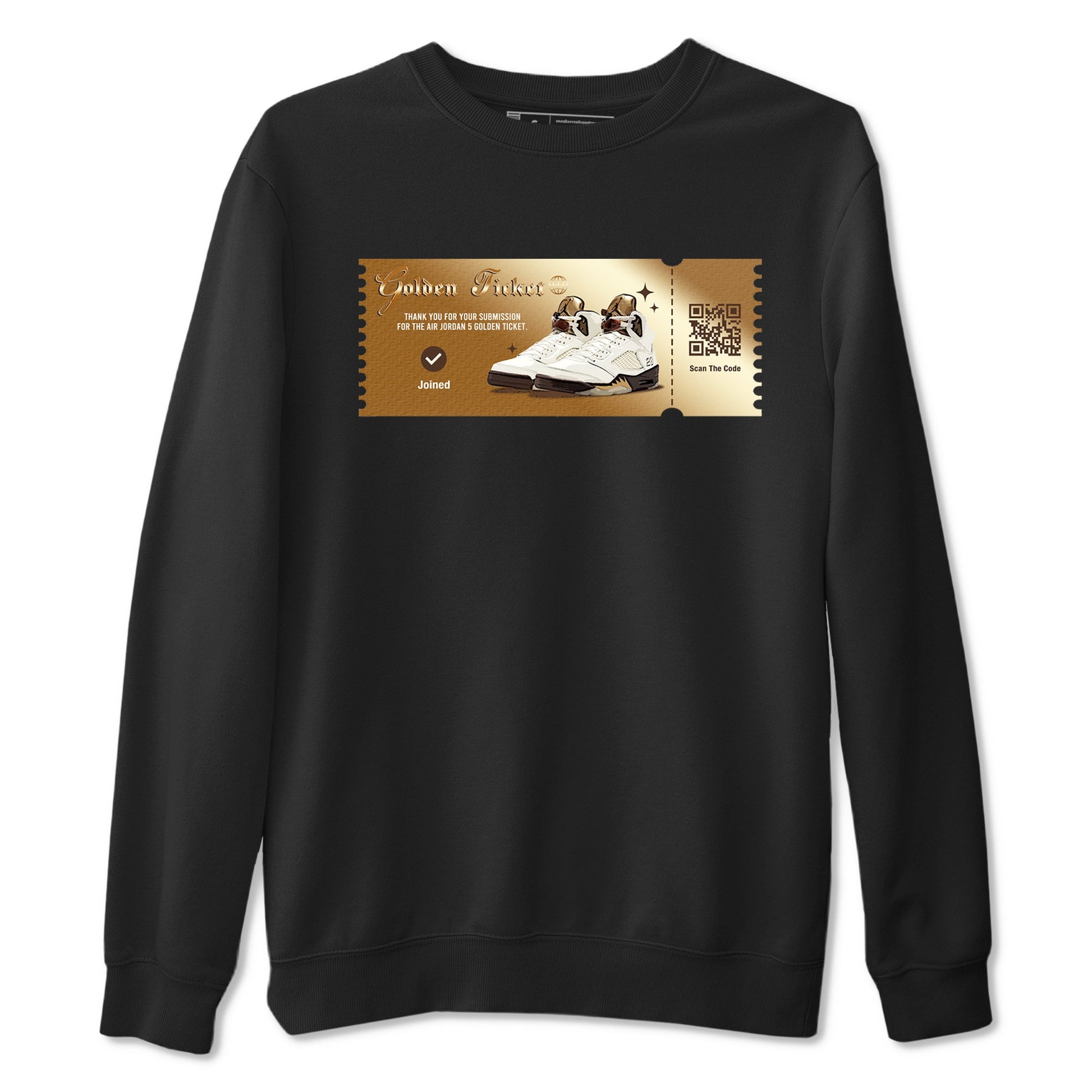5s Golden Ticket shirts to match jordans Golden Ticket shirts to match jordans Air Jordan 5 Golden Ticket match shoes to clothes SNRT Sneaker Tees unisex cotton Black 2 shirts