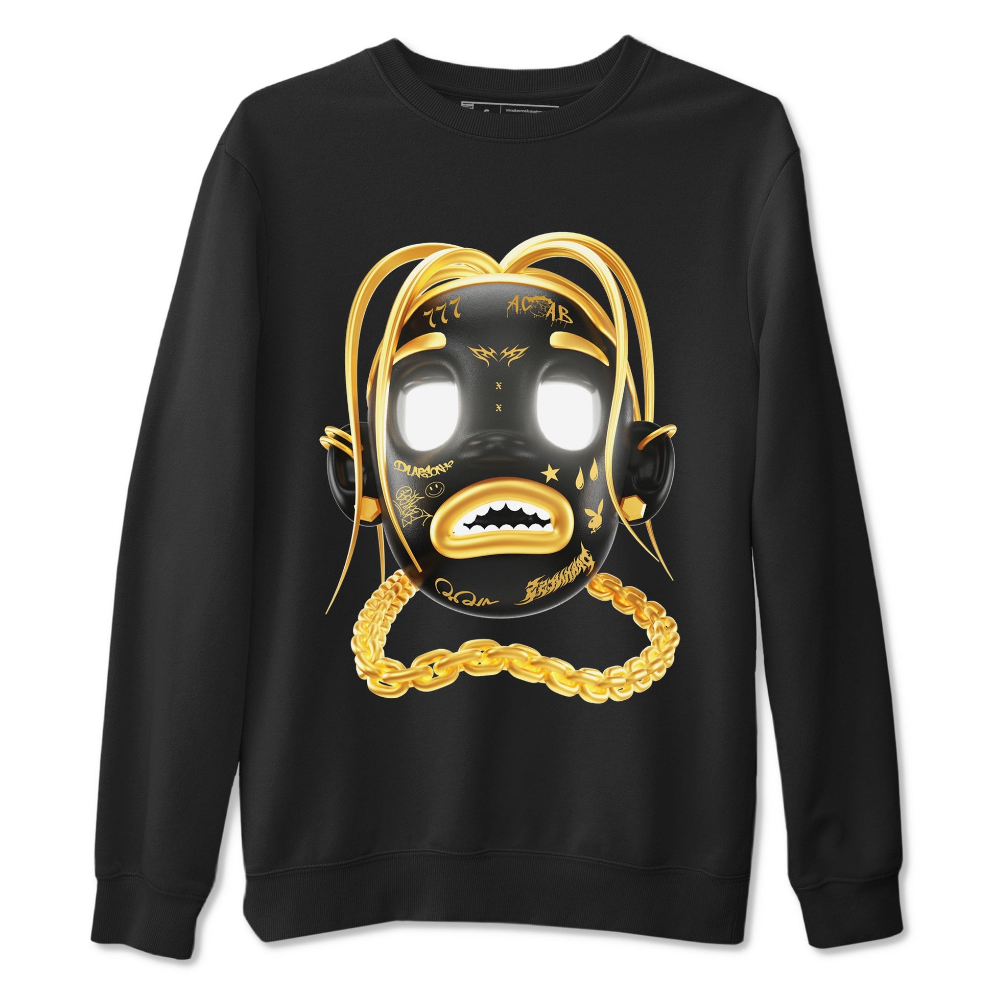 1s Black Metallic Gold shirts to match jordans Goosebumps Boy sneaker match tees Air Jordan 1 Black Metallic Gold SNRT Sneaker Tees streetwear brand Black 2 unisex cotton tee
