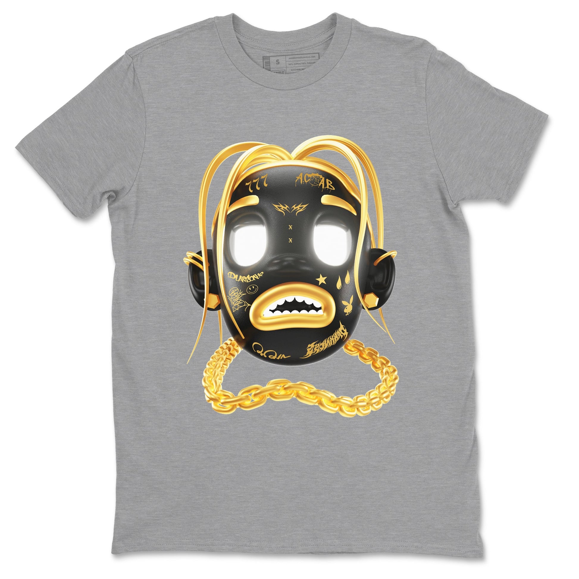1s Black Metallic Gold shirts to match jordans Goosebumps Boy sneaker match tees Air Jordan 1 Black Metallic Gold SNRT Sneaker Tees streetwear brand Heather Grey 2 unisex cotton tee