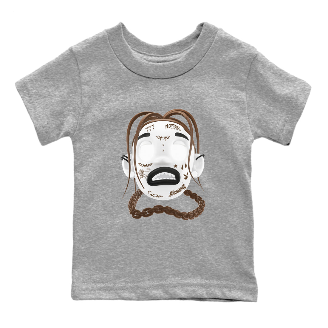 1s Low OG Mocha shirts to match jordans Goosebumps Boy sneaker match tees Air Jordan 1 Mocha match shoes to clothes SNRT Sneaker Tees Youth Baby Heather Grey 2 tee