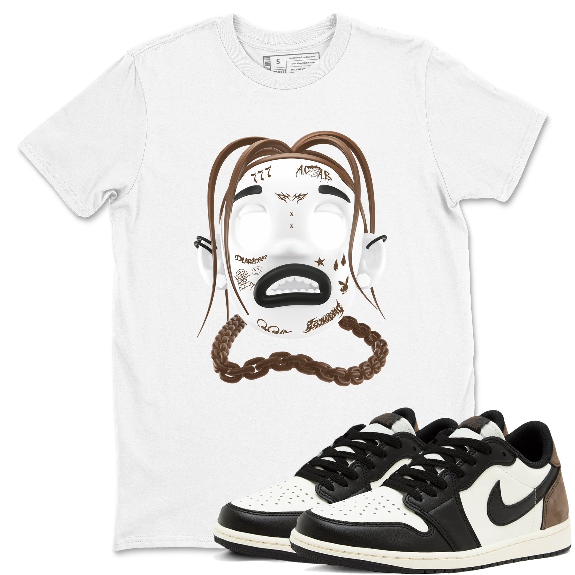 1s Low OG Mocha shirts to match jordans Goosebumps Boy sneaker match tees Air Jordan 1 Mocha match shoes to clothes SNRT Sneaker Tees unisex cotton White 1 shirts
