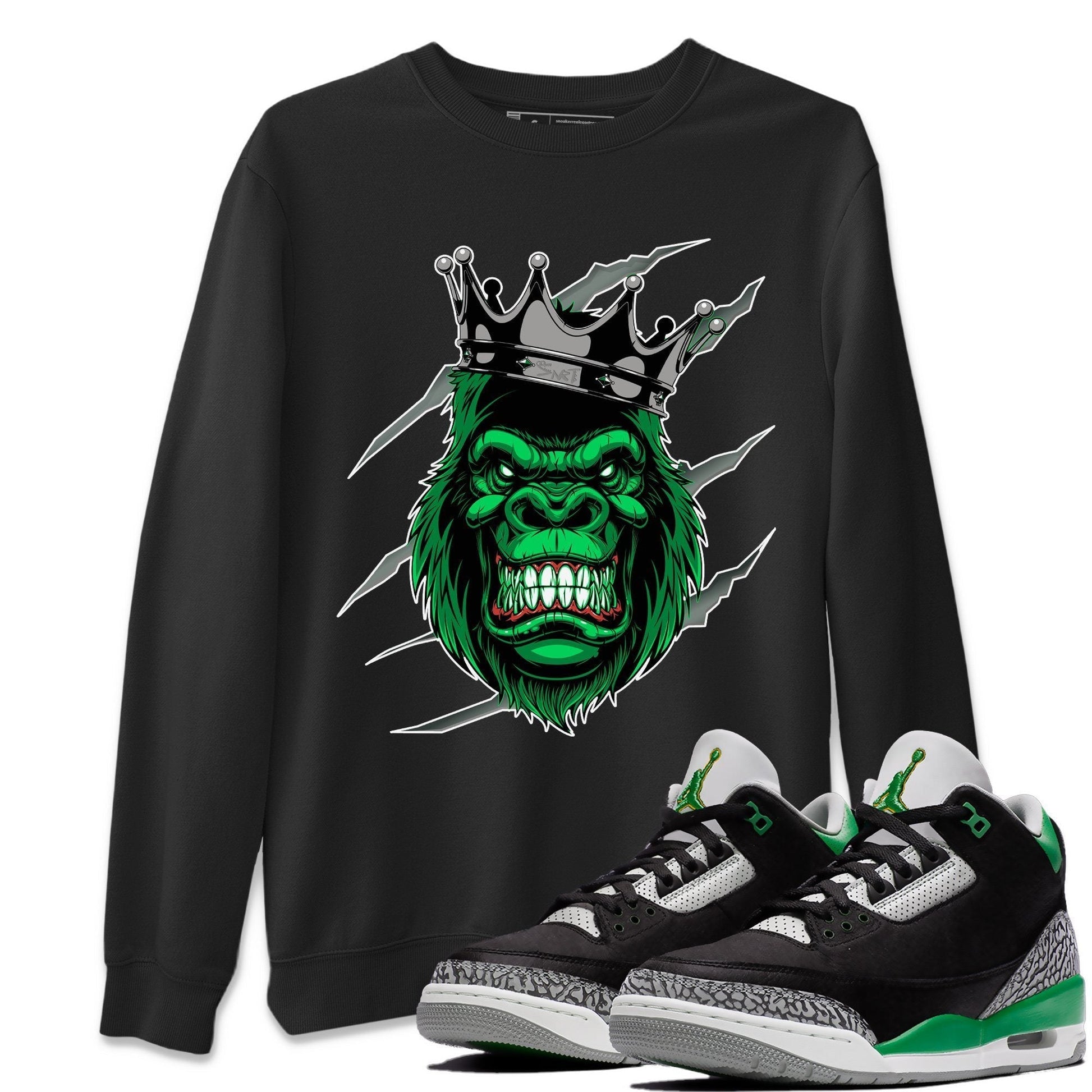 Gorilla Unisex Adult Tops - Air Jordan 3 Pine Green - SNRT Sneaker Tee