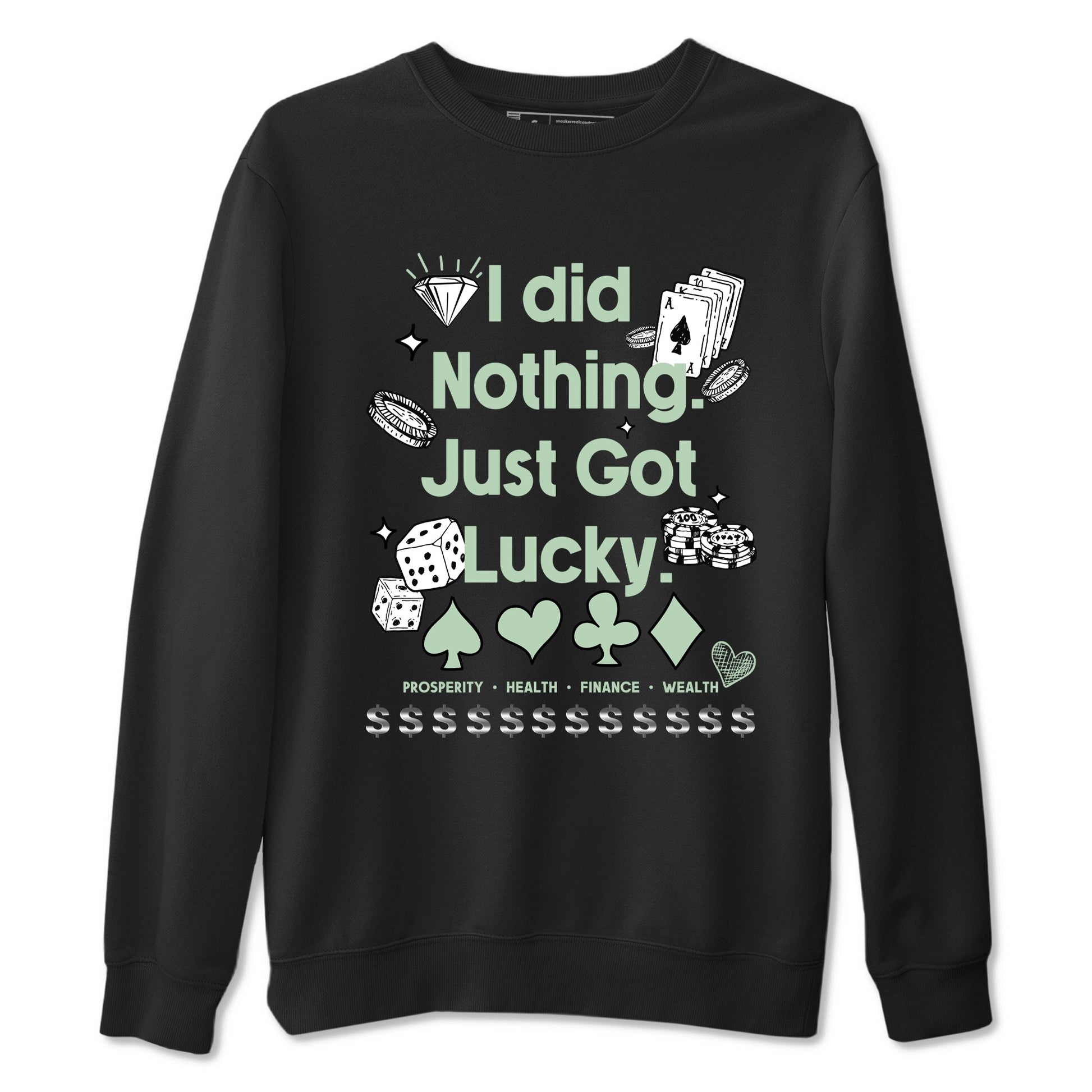4s Abundance shirts to match jordans Got Lucky sneaker match tees Air Jordan 4 Seafoam match shoes to clothes SNRT Sneaker Tees unisex cotton Black 2 shirts