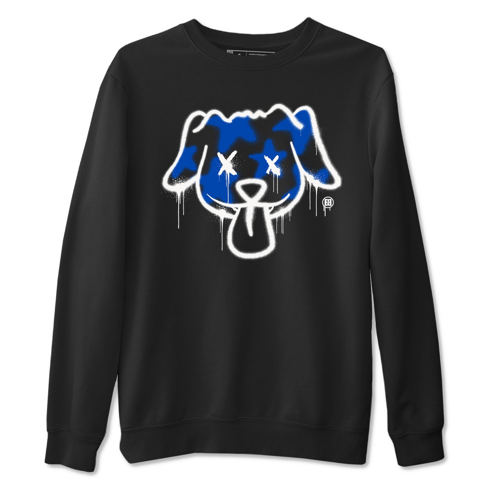 1s Game Royal shirts to match jordans Graffiti Dog sneaker match tees Air Jordan 1 Retro Low OG Game Royal match shoes to clothes SNRT Sneaker Tees unisex cotton Black 2 shirts