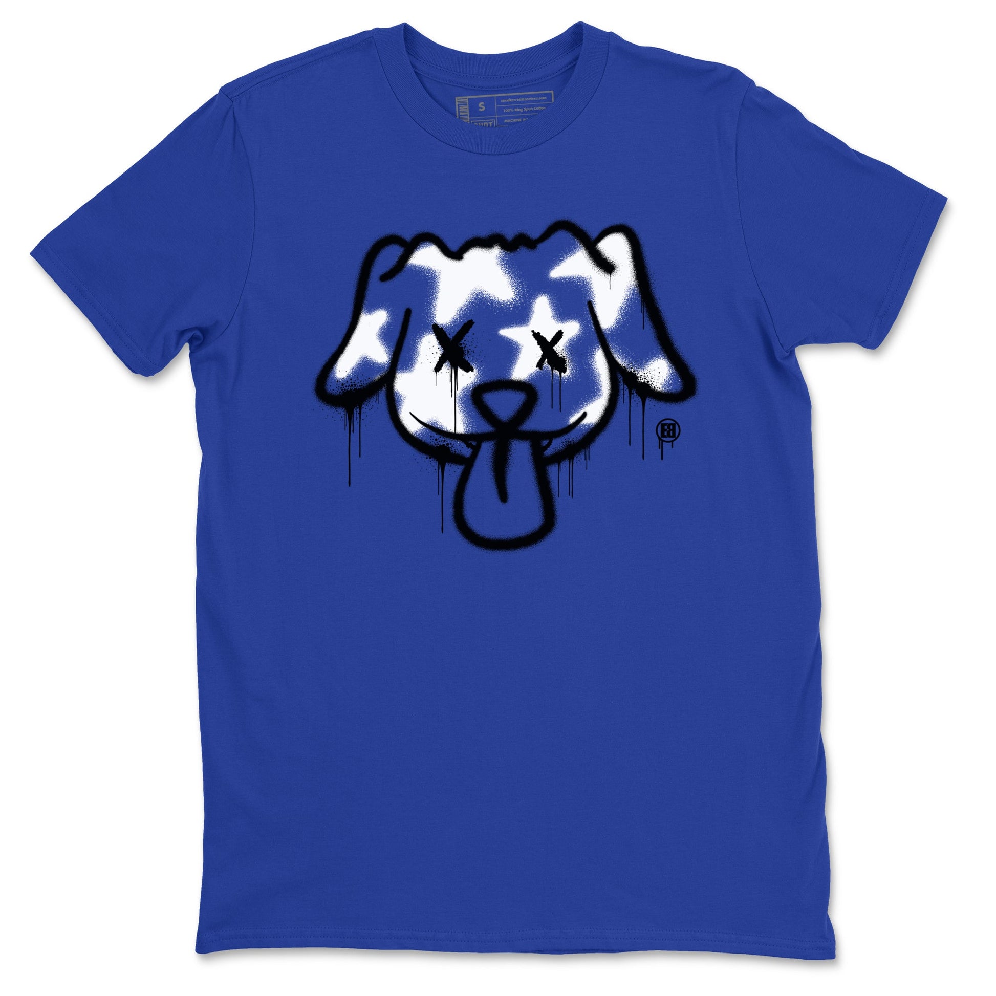 1s Game Royal shirts to match jordans Graffiti Dog sneaker match tees Air Jordan 1 Retro Low OG Game Royal match shoes to clothes SNRT Sneaker Tees unisex cotton Royal Blue 2 shirts