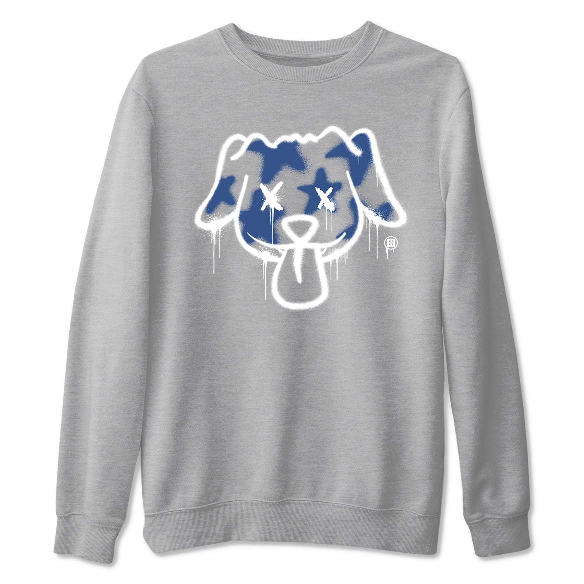 A Ma Maniere Air Jordan 3 Diffused Blue shirts to match jordans Graffiti Dog graphic tee Jordan 3 For The Love best t-shirts to wear with jordans SNRT Sneaker Tees unisex cotton Heather Grey 2 shirts