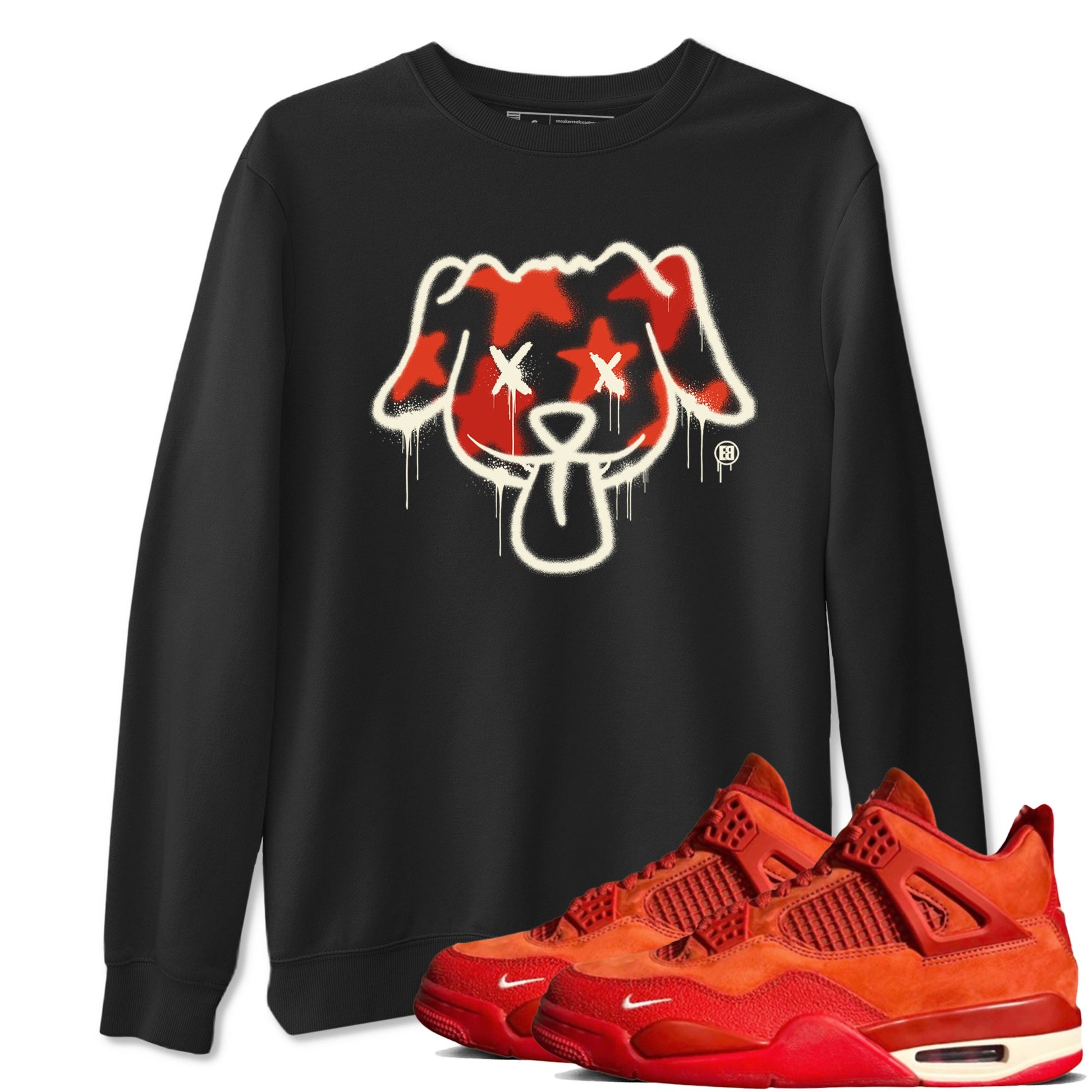 4s Nigel Sylvesterto match jordans Graffiti Dog best t shirts to wear with jordans Nigel Sylvester x Air Jordan 4 Brick by Brick match shoes to clothes SNRT Sneaker Tees unisex cotton Black 1 shirts