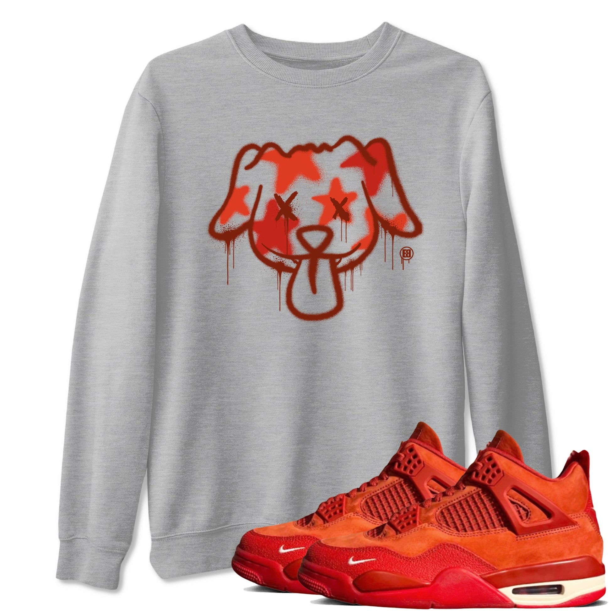 4s Nigel Sylvesterto match jordans Graffiti Dog best t shirts to wear with jordans Nigel Sylvester x Air Jordan 4 Brick by Brick match shoes to clothes SNRT Sneaker Tees unisex cotton Heather Grey 1 shirts