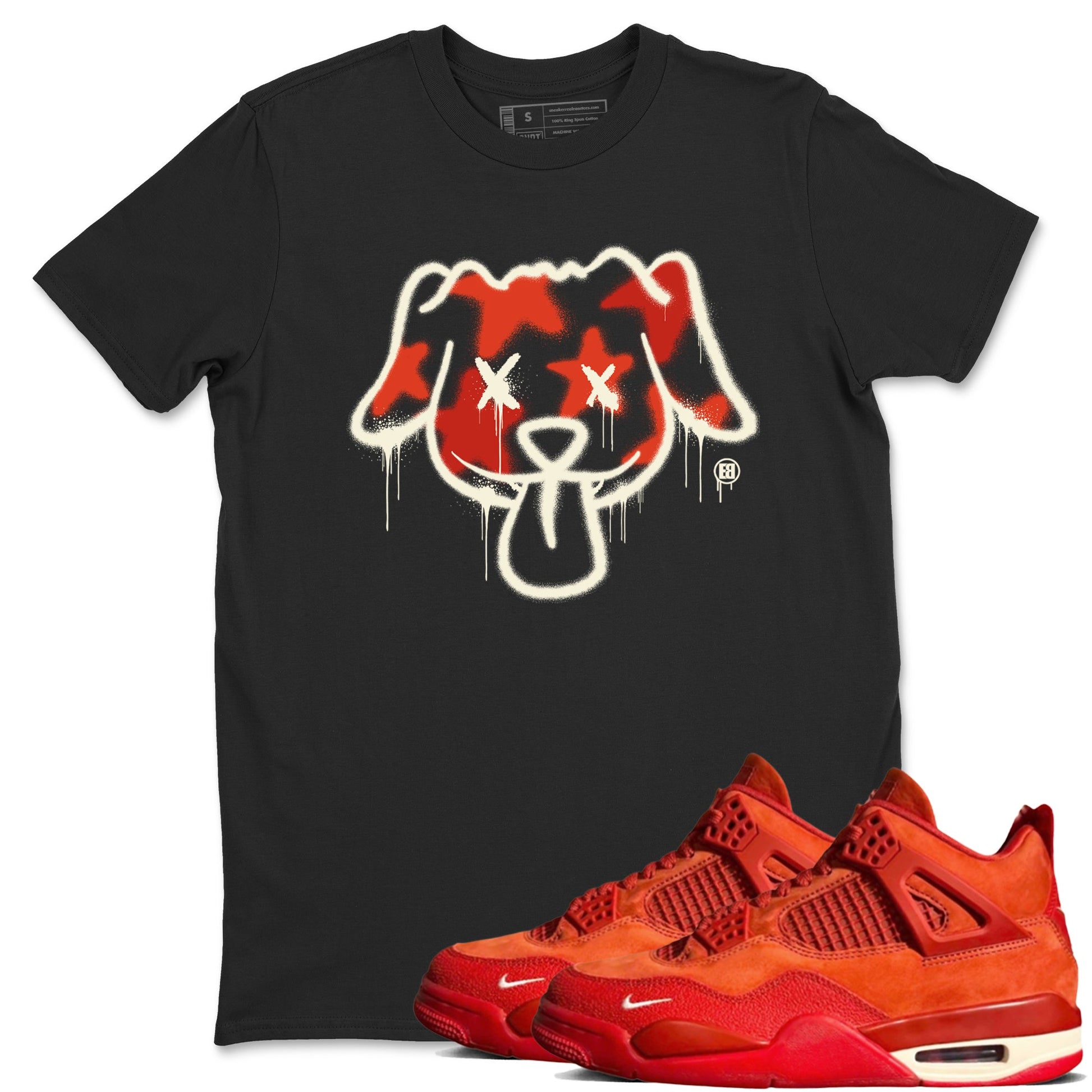 4s Nigel Sylvesterto match jordans Graffiti Dog best t shirts to wear with jordans Nigel Sylvester x Air Jordan 4 Brick by Brick match shoes to clothes SNRT Sneaker Tees unisex cotton Black 1 shirts