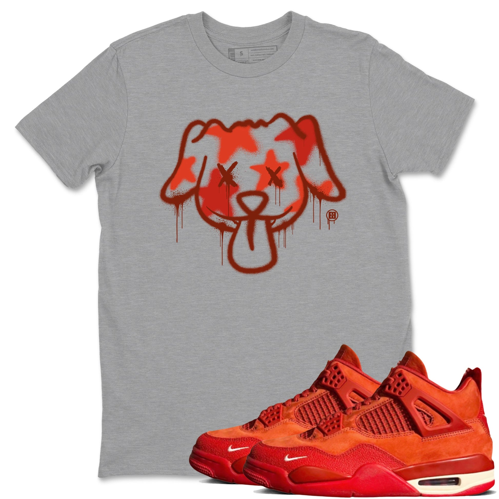 4s Nigel Sylvesterto match jordans Graffiti Dog best t shirts to wear with jordans Nigel Sylvester x Air Jordan 4 Brick by Brick match shoes to clothes SNRT Sneaker Tees unisex cotton Heather Grey 1 shirts