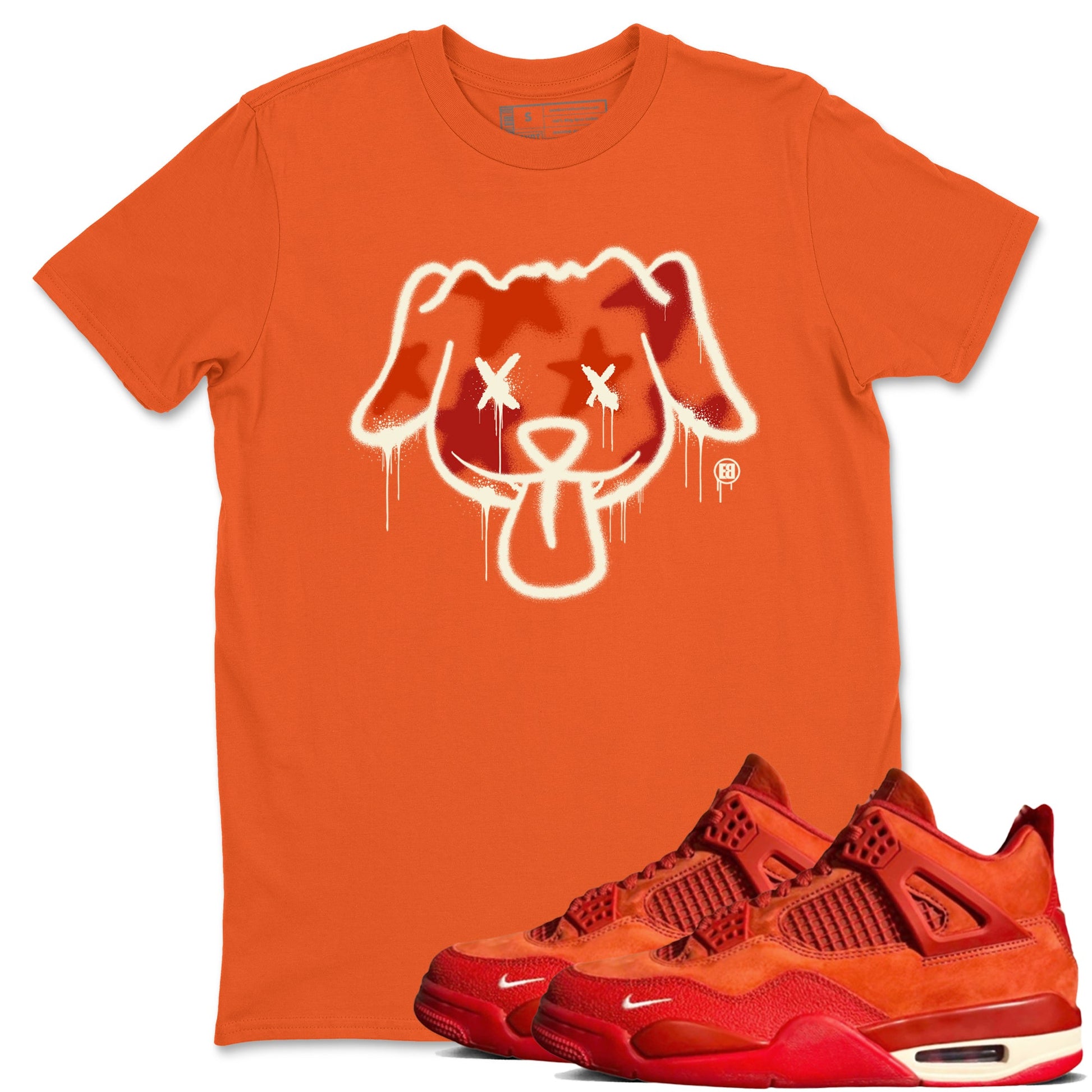 4s Nigel Sylvesterto match jordans Graffiti Dog best t shirts to wear with jordans Nigel Sylvester x Air Jordan 4 Brick by Brick match shoes to clothes SNRT Sneaker Tees unisex cotton Orange 1 shirts