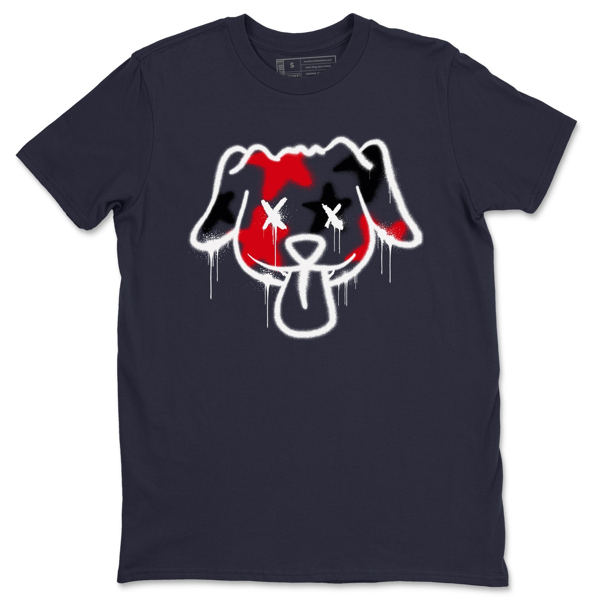 6s White And Midnight Navy shirts to match jordans Graffiti Dog sneaker match tees Air Jordan 6 White And Midnight Navy SNRT Sneaker Tees streetwear brand Navy 2 unisex cotton tee