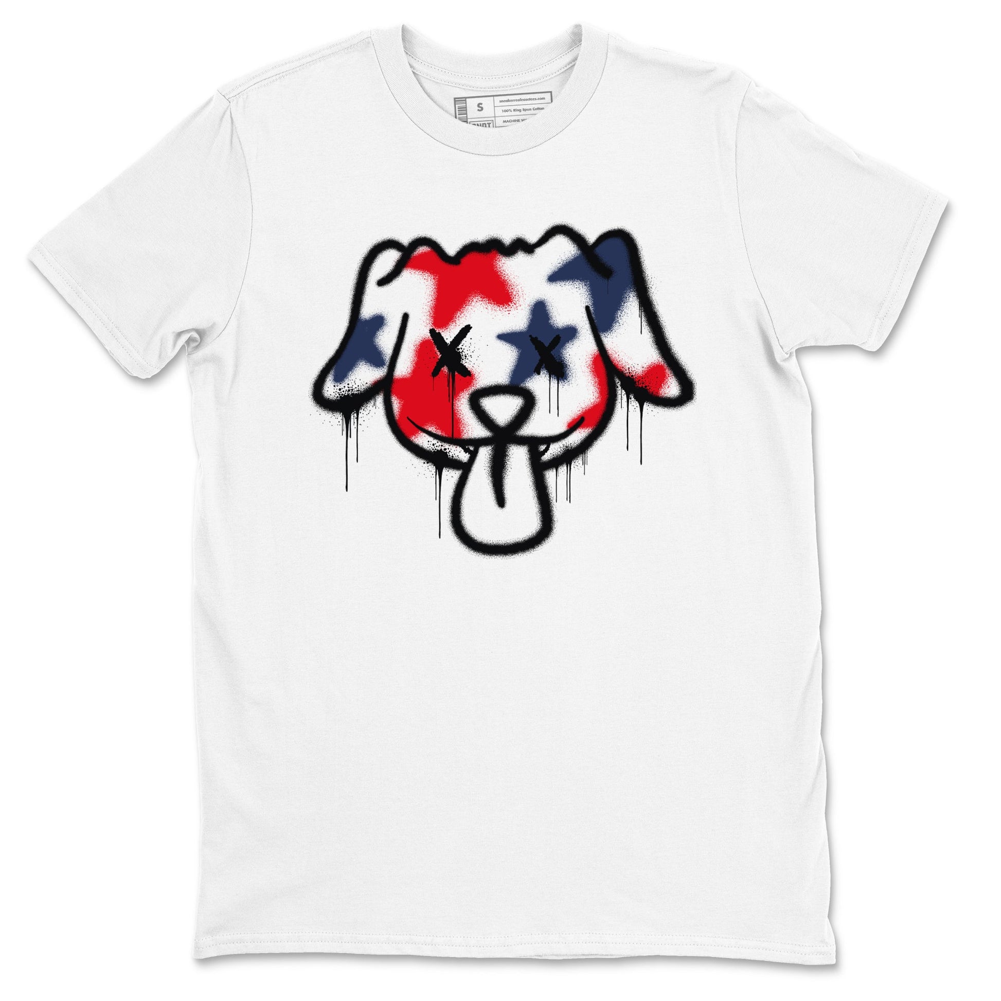 6s White And Midnight Navy shirts to match jordans Graffiti Dog sneaker match tees Air Jordan 6 White And Midnight Navy SNRT Sneaker Tees streetwear brand White 2 unisex cotton tee