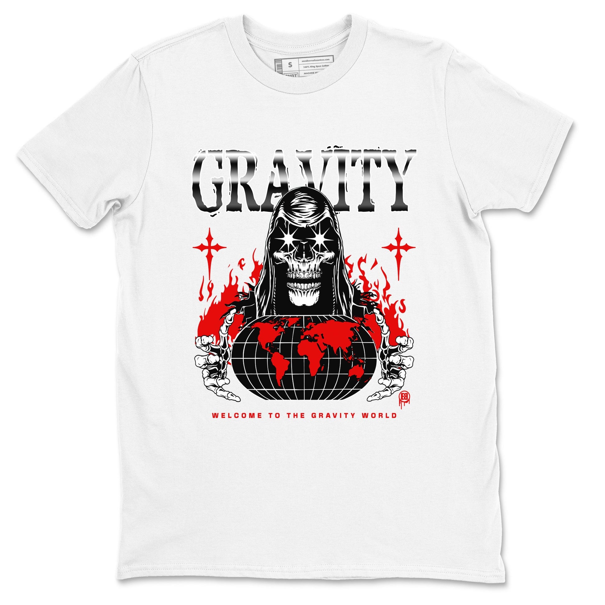 AJ1 Black Toe Reimagined shirts to match jordans Gravity sneaker match tees Air Jordan 1 Black Toe Reimagined SNRT Sneaker Tees streetwear brand White 2 unisex cotton tee