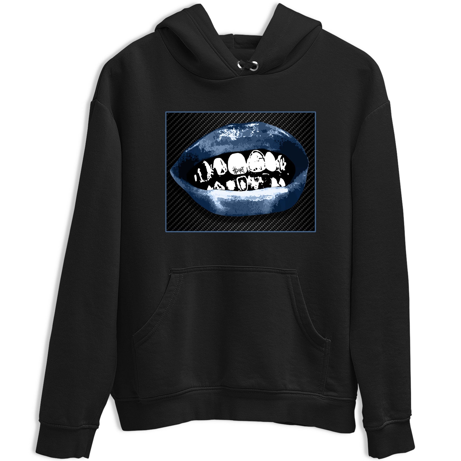 Sneaker Threads – Sneaker Tees To Match Air Foamposite One Carbon Fiber – Grillz Lips Graphic Tee Black 2. Perfect for Jordan releases 2025 colorways.