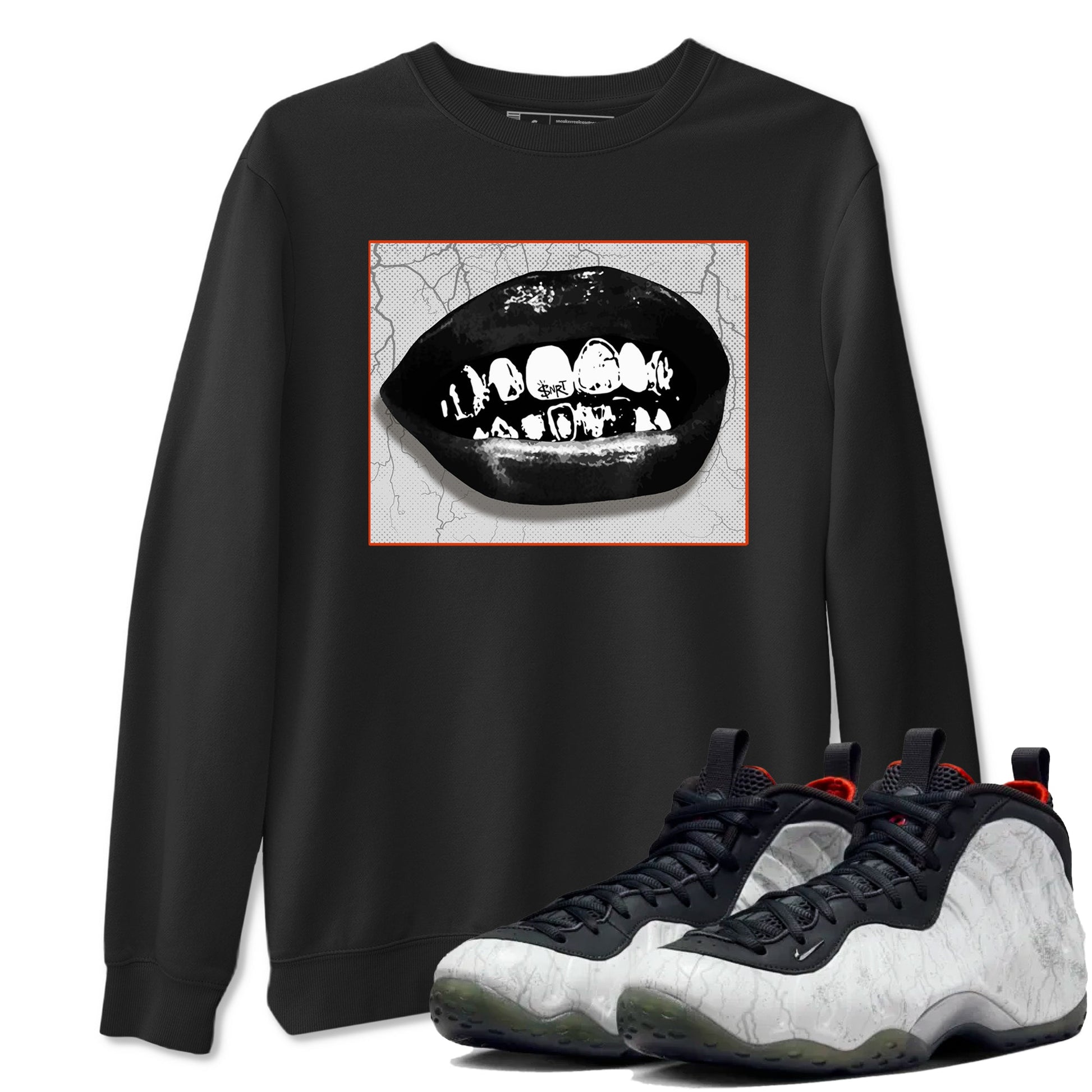 Foams One Jin shirts to match jordans Grillz Lips sneaker match tees Air Foamposite One Jin match shoes to clothes SNRT Sneaker Tees unisex cotton Black 1 shirts