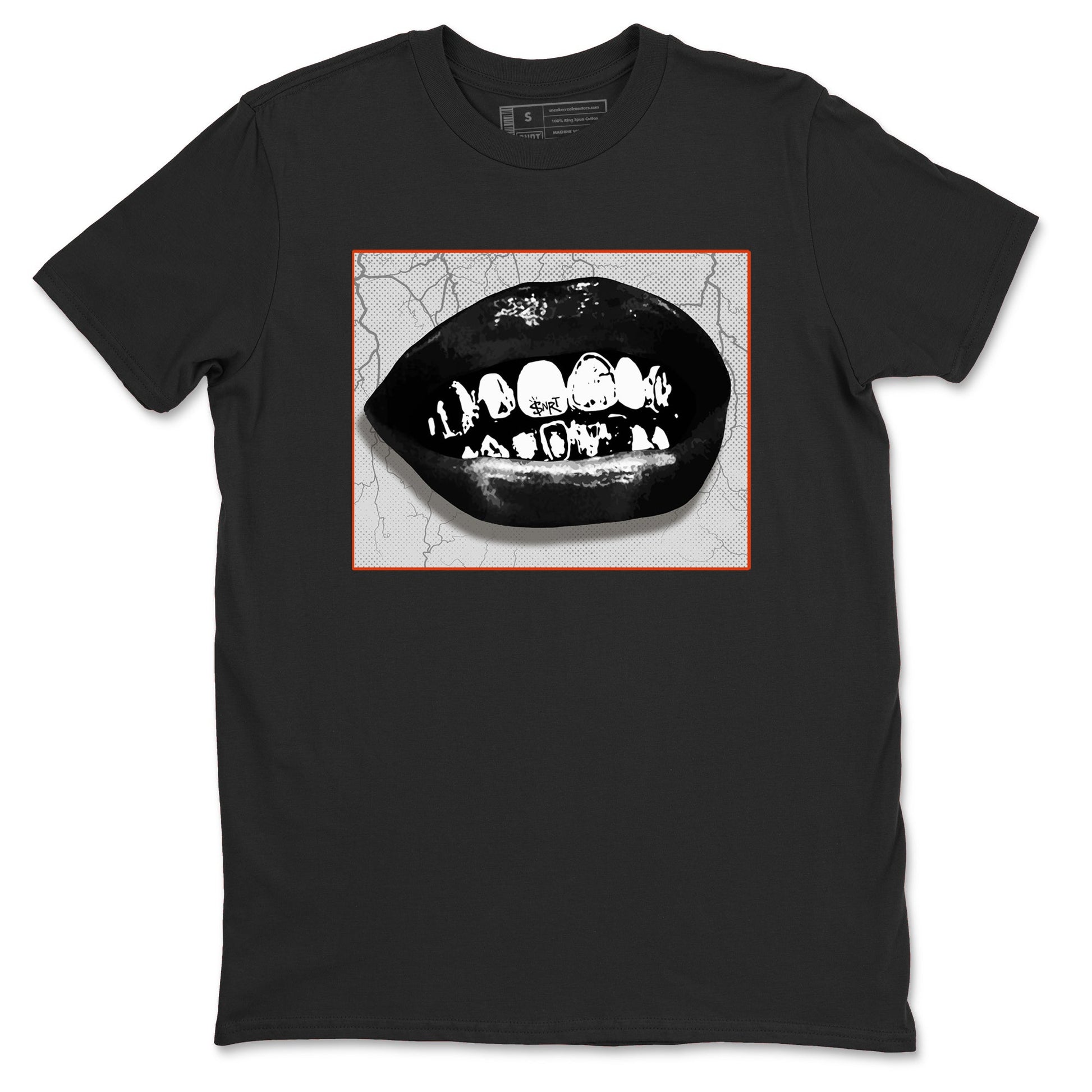 Foams One Jin shirts to match jordans Grillz Lips sneaker match tees Air Foamposite One Jin match shoes to clothes SNRT Sneaker Tees unisex cotton Black 2 shirts