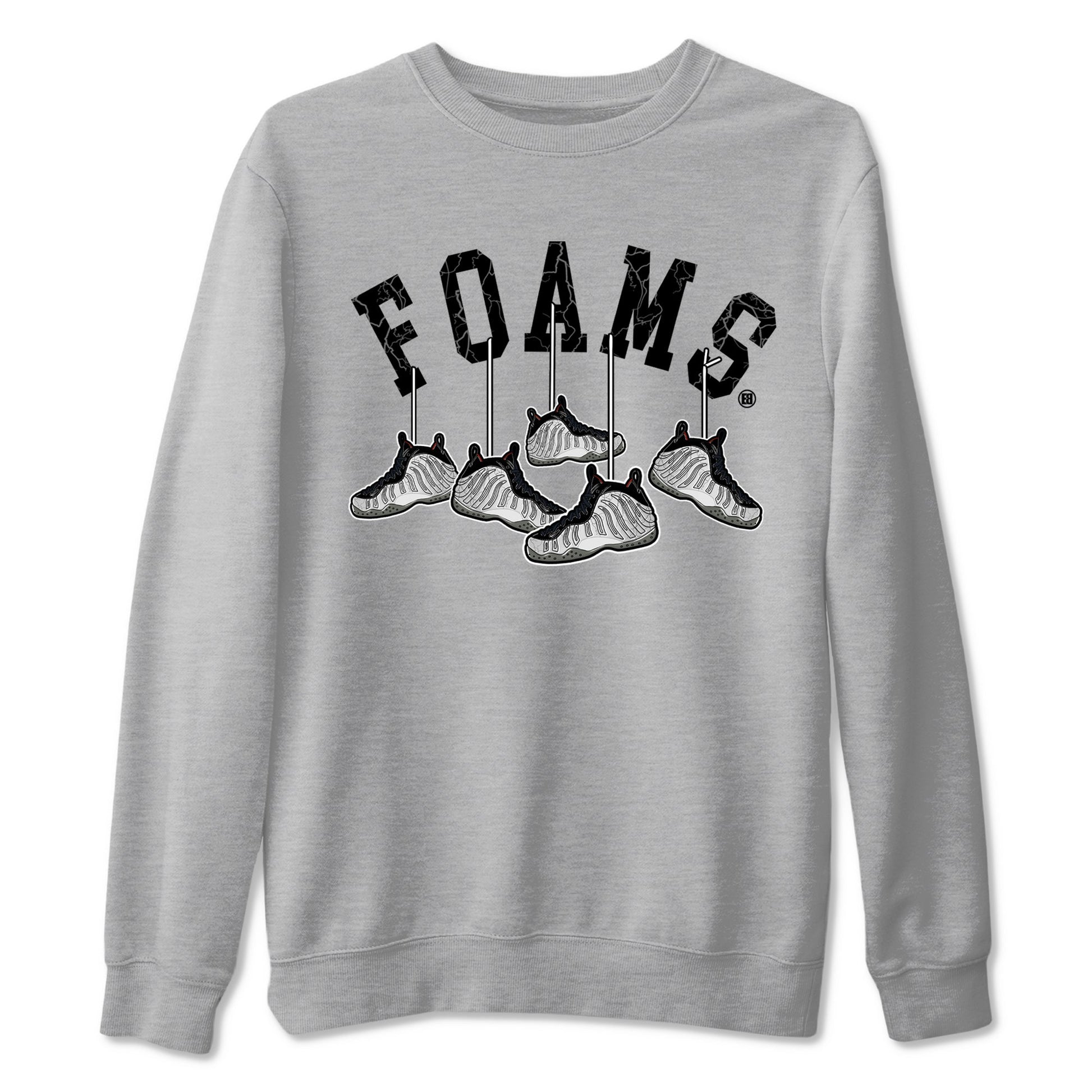 Foams One Jin shirts to match jordans Hanging Sneakers sneaker match tees Air Foamposite One Jin match shoes to clothes SNRT Sneaker Tees unisex cotton Heather Grey 2 shirts