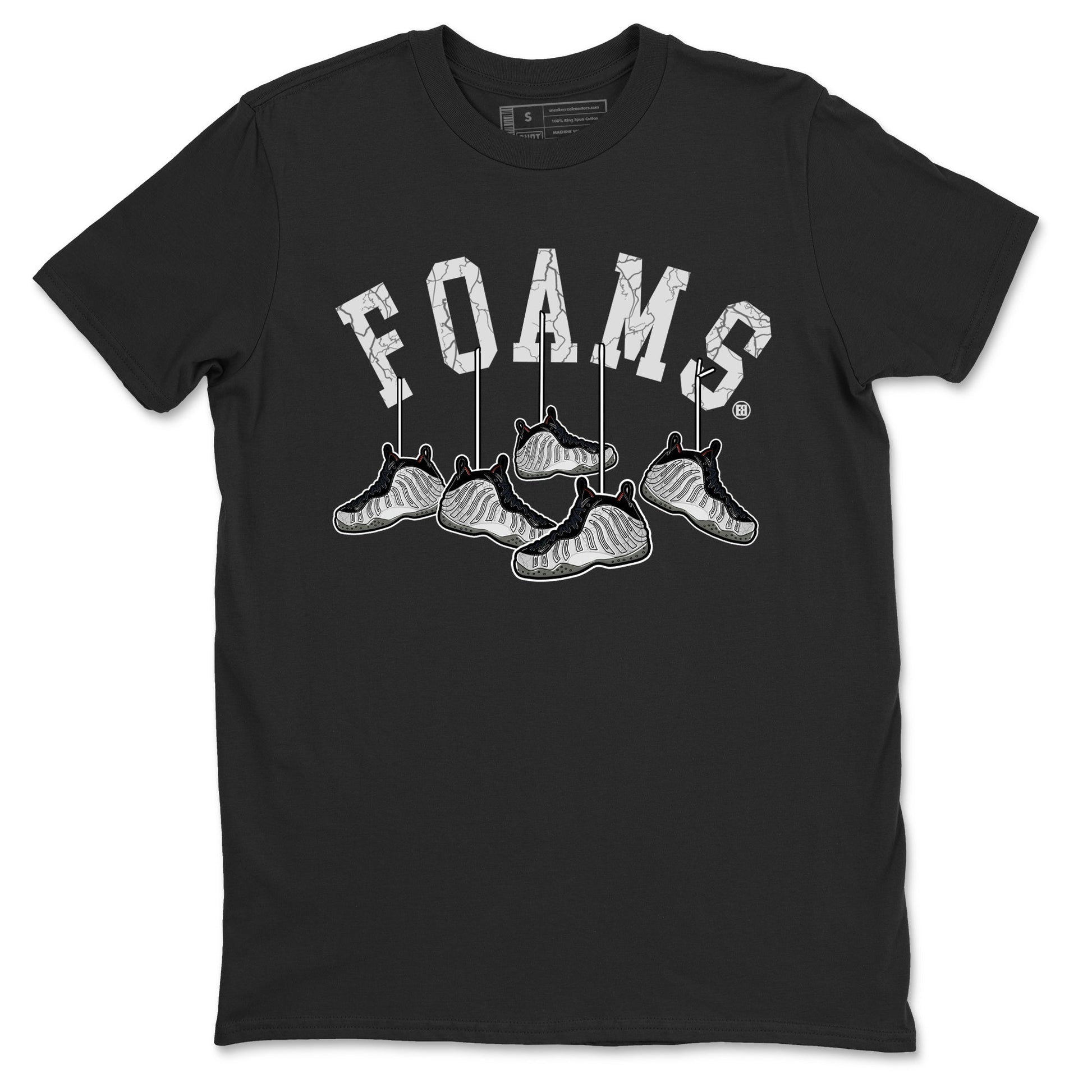 Foams One Jin shirts to match jordans Hanging Sneakers sneaker match tees Air Foamposite One Jin match shoes to clothes SNRT Sneaker Tees unisex cotton Black 2 shirts