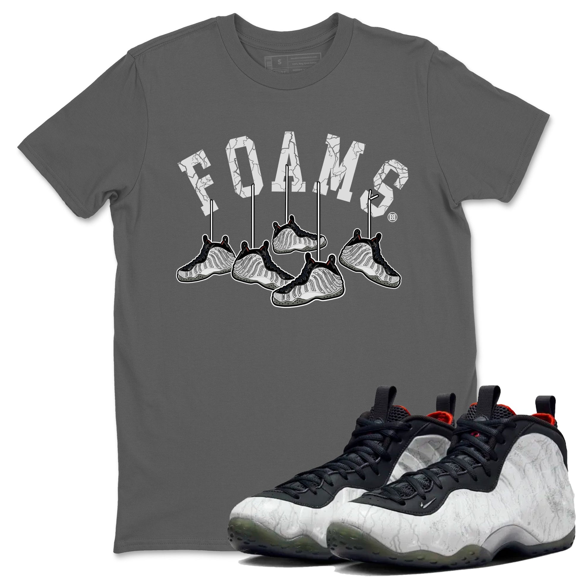 Foams One Jin shirts to match jordans Hanging Sneakers sneaker match tees Air Foamposite One Jin match shoes to clothes SNRT Sneaker Tees unisex cotton Cool Grey 1 shirts