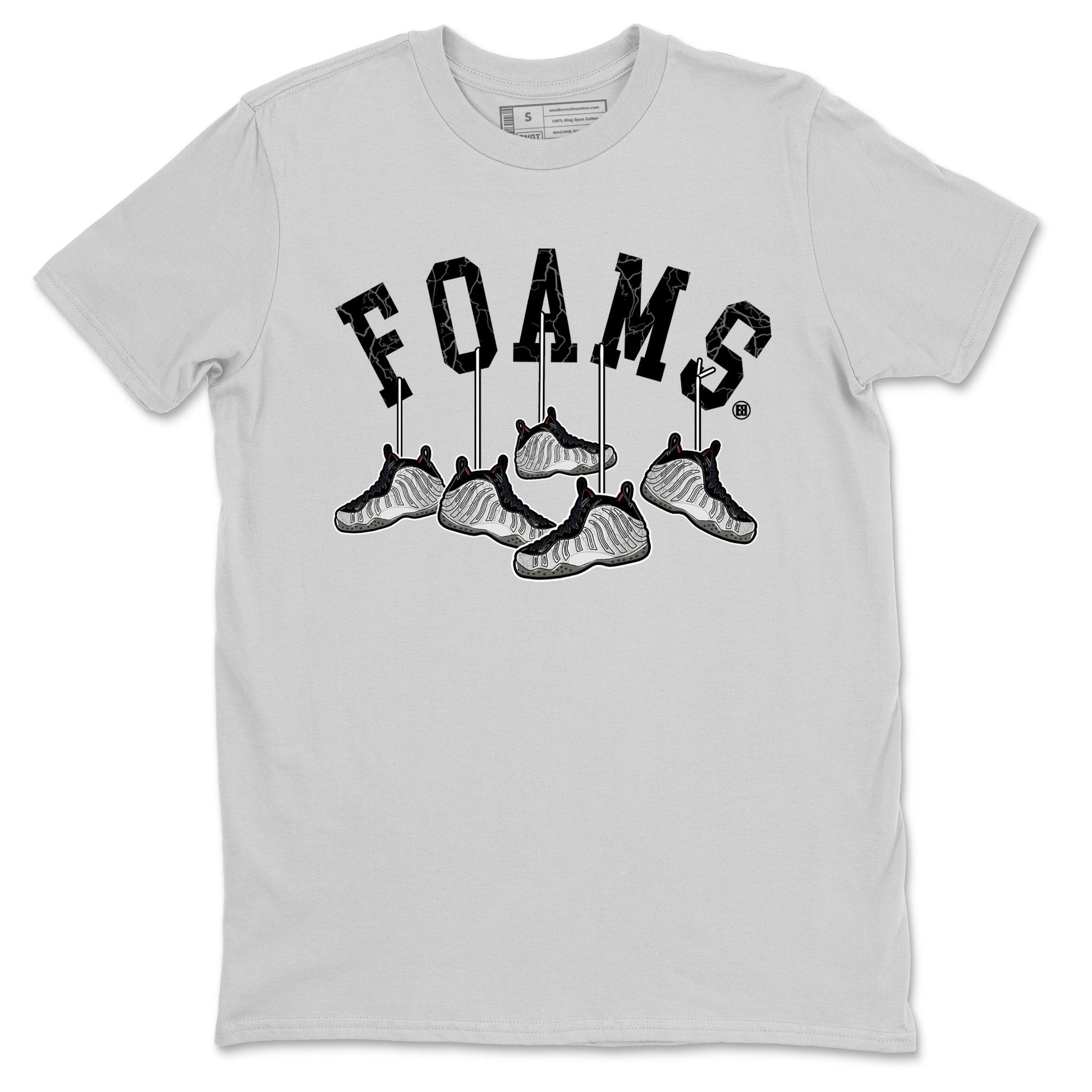 Foams One Jin shirts to match jordans Hanging Sneakers sneaker match tees Air Foamposite One Jin match shoes to clothes SNRT Sneaker Tees unisex cotton Silver 2 shirts
