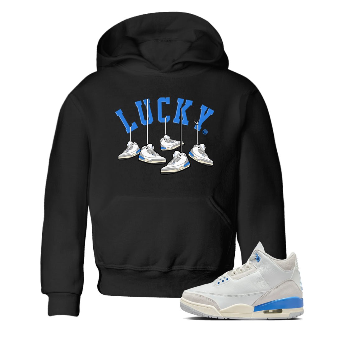 Air Jordan 3 Lucky Shorts shirts to match jordans Hanging Sneakers sneaker match tees Air Jordan 3 Retro Lucky Shorts match shoes to clothes SNRT Sneaker Tees Youth Baby Black 1 tee