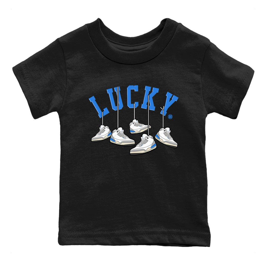 Air Jordan 3 Lucky Shorts shirts to match jordans Hanging Sneakers sneaker match tees Air Jordan 3 Retro Lucky Shorts match shoes to clothes SNRT Sneaker Tees Youth Baby Black 2 tee