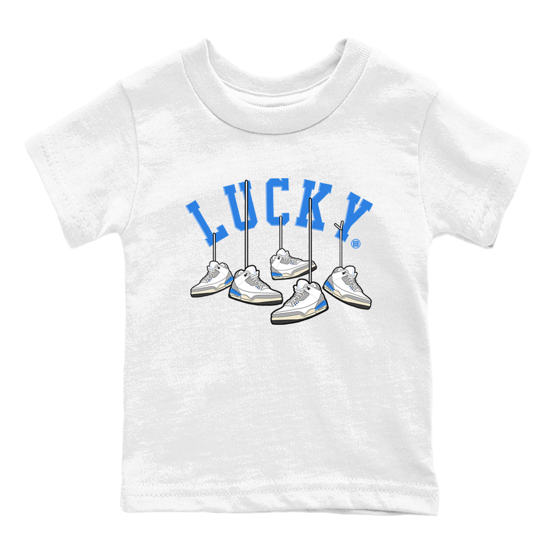 Air Jordan 3 Lucky Shorts shirts to match jordans Hanging Sneakers sneaker match tees Air Jordan 3 Retro Lucky Shorts match shoes to clothes SNRT Sneaker Tees Youth Baby White 2 tee