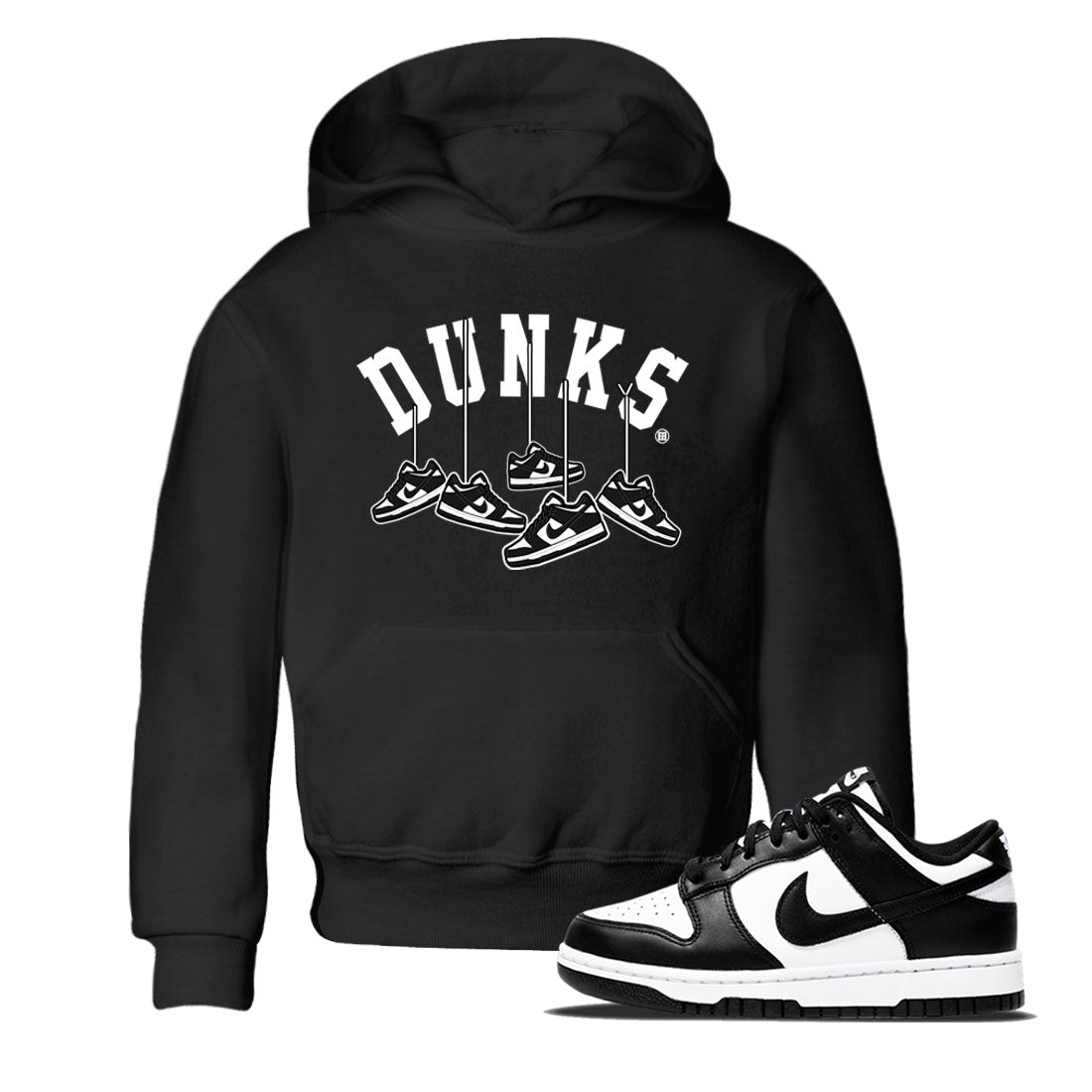Hanging Sneakers Kids Tops - Dunk Panda - SNRT Sneaker Tee