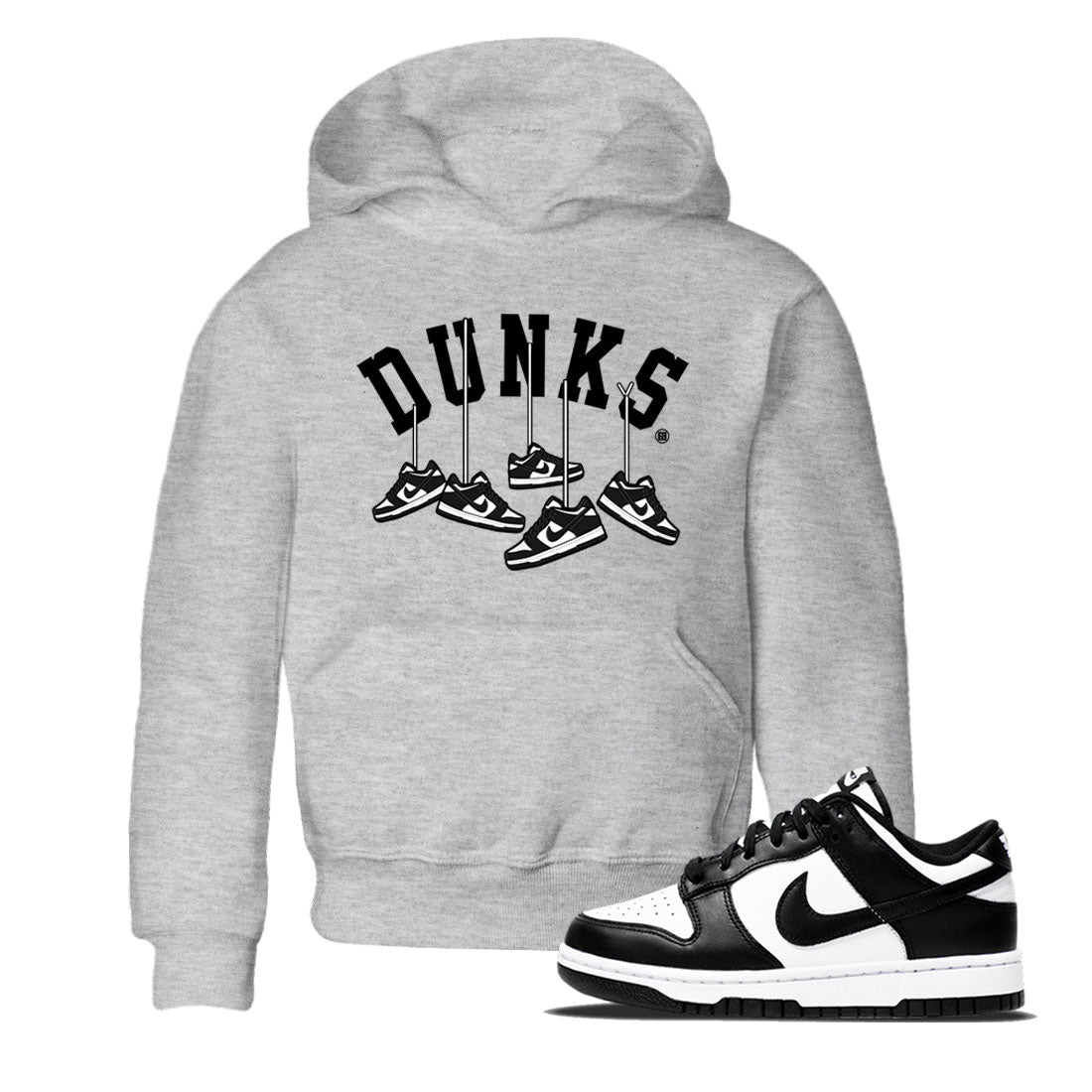 Hanging Sneakers Kids Tops - Dunk Panda - SNRT Sneaker Tee