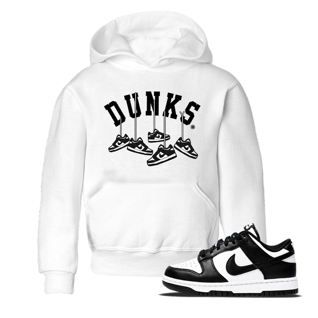 Hanging Sneakers Kids Tops - Dunk Panda - SNRT Sneaker Tee