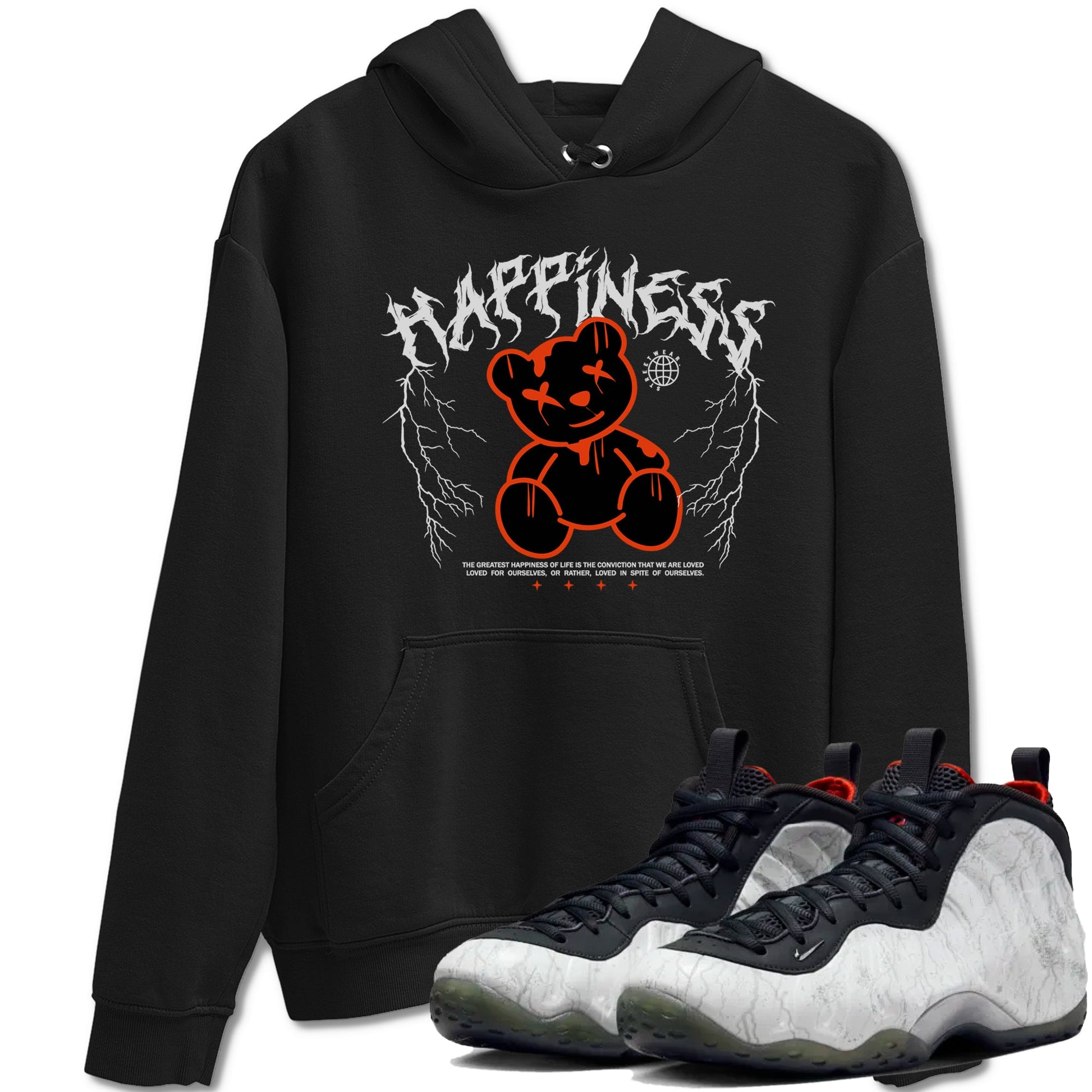 Foams One Jin shirts to match jordans Happiness Bear sneaker match tees Air Foamposite One Jin match shoes to clothes SNRT Sneaker Tees unisex cotton Black 1 shirts