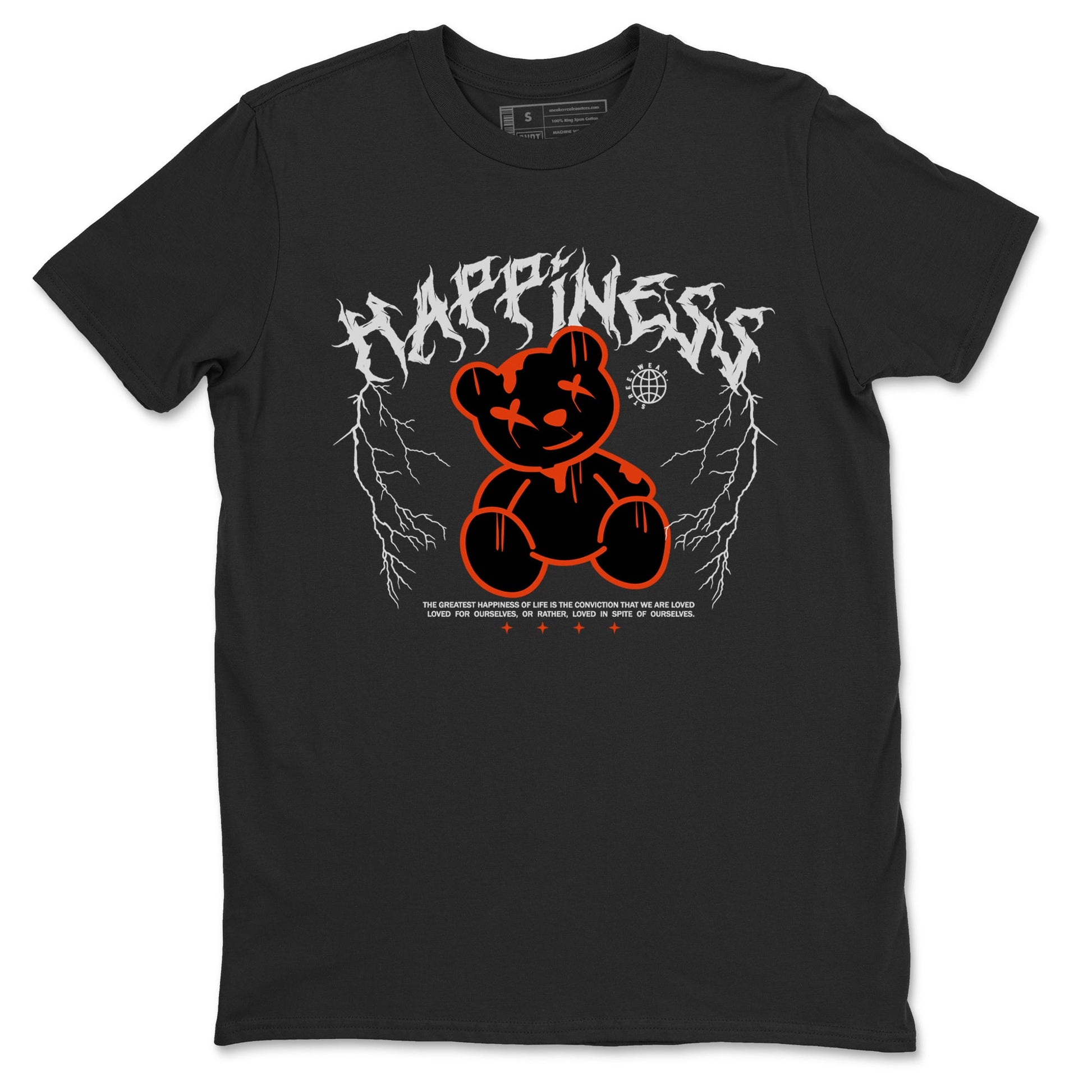 Foams One Jin shirts to match jordans Happiness Bear sneaker match tees Air Foamposite One Jin match shoes to clothes SNRT Sneaker Tees unisex cotton Black 2 shirts