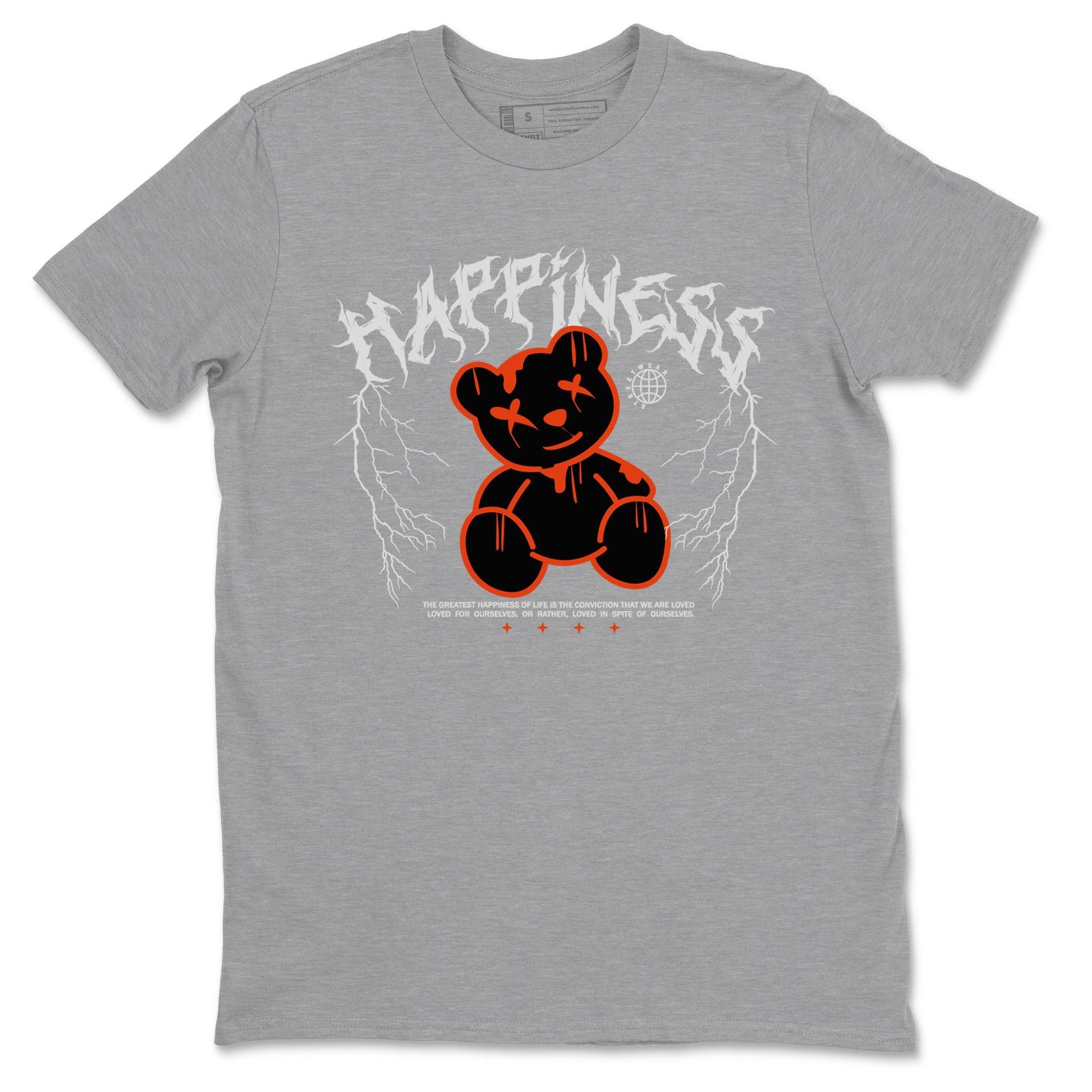 Foams One Jin shirts to match jordans Happiness Bear sneaker match tees Air Foamposite One Jin match shoes to clothes SNRT Sneaker Tees unisex cotton Heather Grey 2 shirts