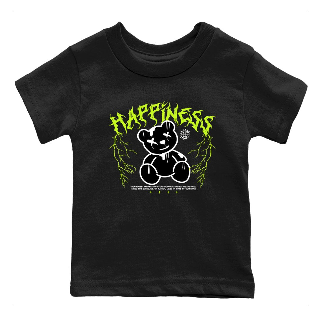 Air Force 1 Low Dance Volt t-shirts to match sneakers Happiness Bear sneaker match tees Air Force 1 Volt match shoes to clothes SNRT Sneaker Tees Youth Baby Black 2 tee