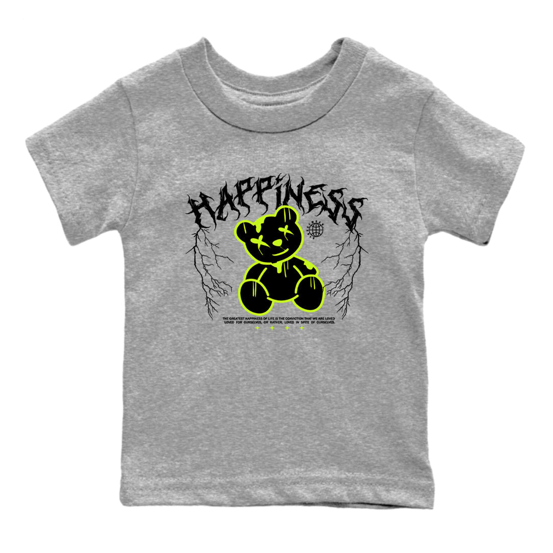 Air Force 1 Low Dance Volt t-shirts to match sneakers Happiness Bear sneaker match tees Air Force 1 Volt match shoes to clothes SNRT Sneaker Tees Youth Baby Heather Grey 2 tee