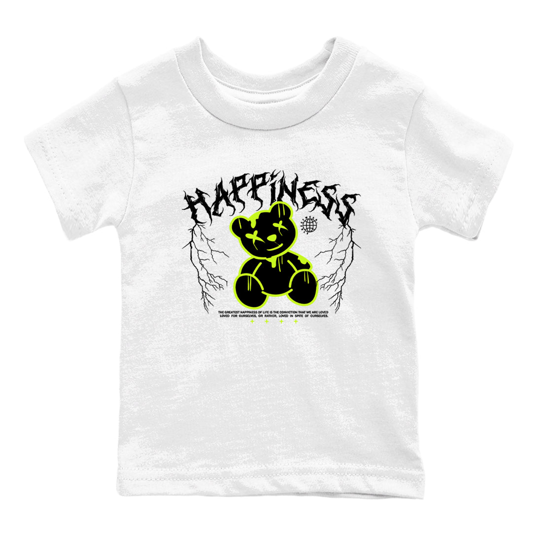 Air Force 1 Low Dance Volt t-shirts to match sneakers Happiness Bear sneaker match tees Air Force 1 Volt match shoes to clothes SNRT Sneaker Tees Youth Baby White 2 tee