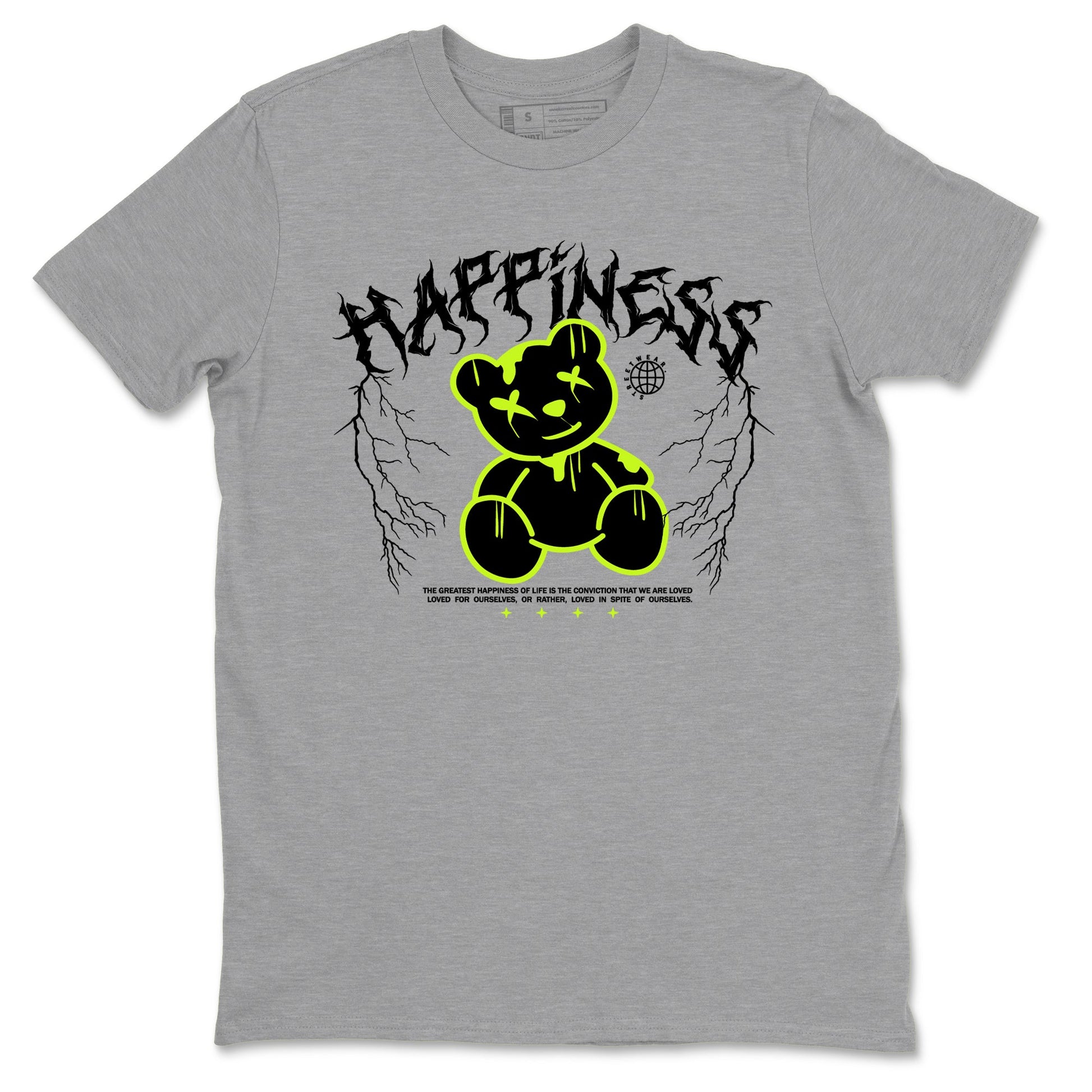 Air Force 1 Low Dance Volt t-shirts to match sneakers Happiness Bear sneaker match tees Air Force 1 Volt match shoes to clothes SNRT Sneaker Tees unisex cotton Heather Grey 2 shirts